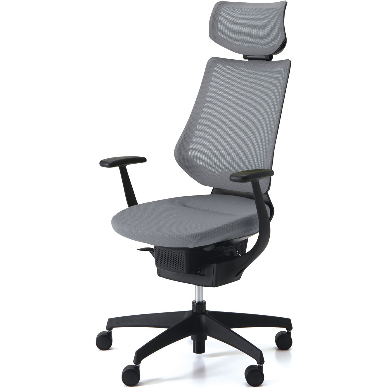 CR-G3405E6G4E3-VN オフィスチェアー ing ヘッドレスト付きタイプ(配送・組立サービス付き) コクヨ T型肘 ポリウレタンキャスター 材質樹脂脚ブラック   CR-G3405E6G4E3-VN