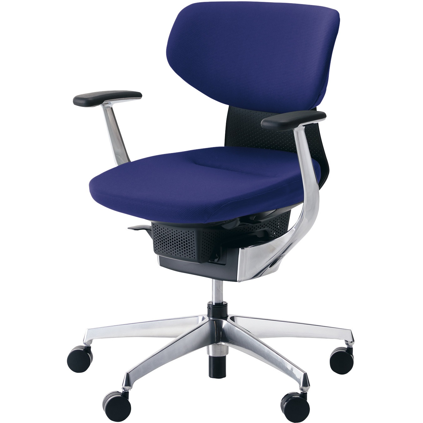 CR-GA3241E6G47E-WN オフィスチェアー ing ラテラルタイプ(配送・組立サービス付き) コクヨ ナイロンキャスター アルミ肘 ブラック   CR-GA3241E6G47E-WN