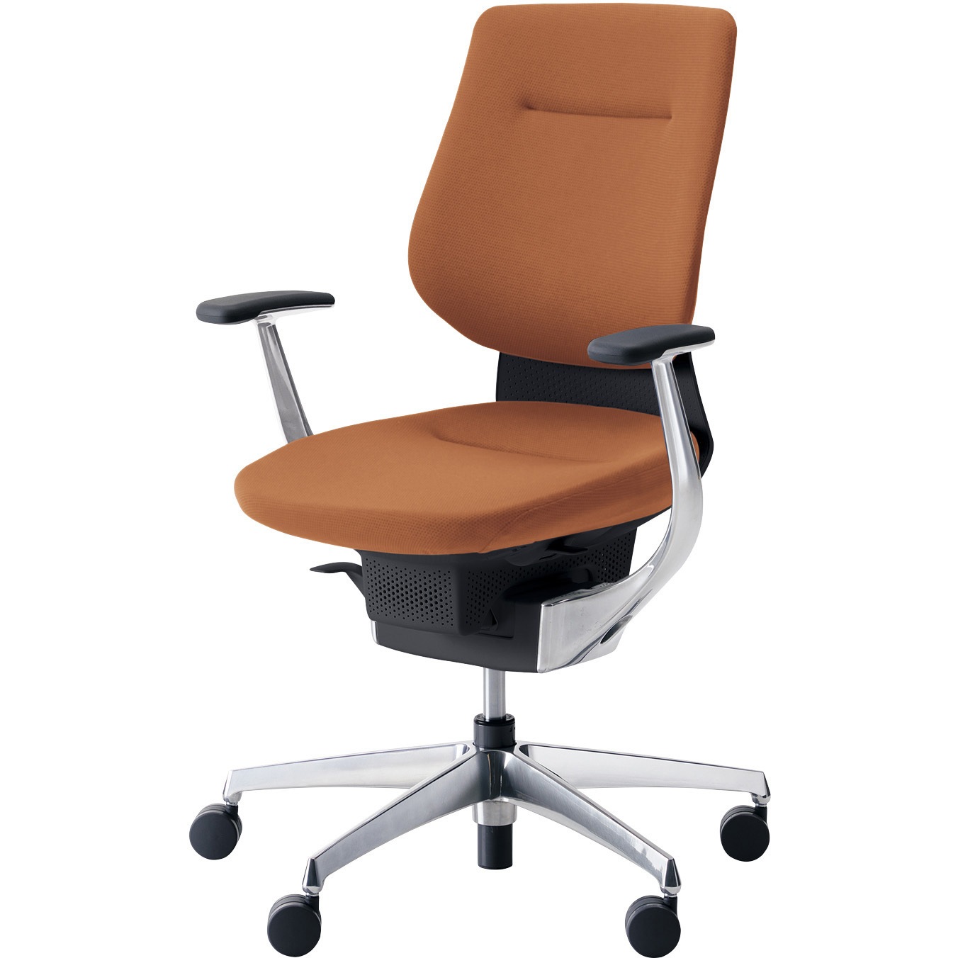 CR-GA3243E6G40T-WN オフィスチェアー ing バーチカルタイプ(配送・組立サービス付き) コクヨ ナイロンキャスター アルミ肘 ブラック   CR-GA3243E6G40T-WN