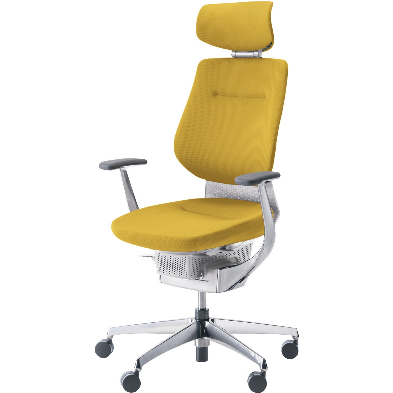 CR-GA3245E1G41S-VN オフィスチェアー ing ヘッドレスト付きタイプ(配送・組立サービス付き) コクヨ ポリウレタンキャスター ホワイトグレー   CR-GA3245E1G41S-VN