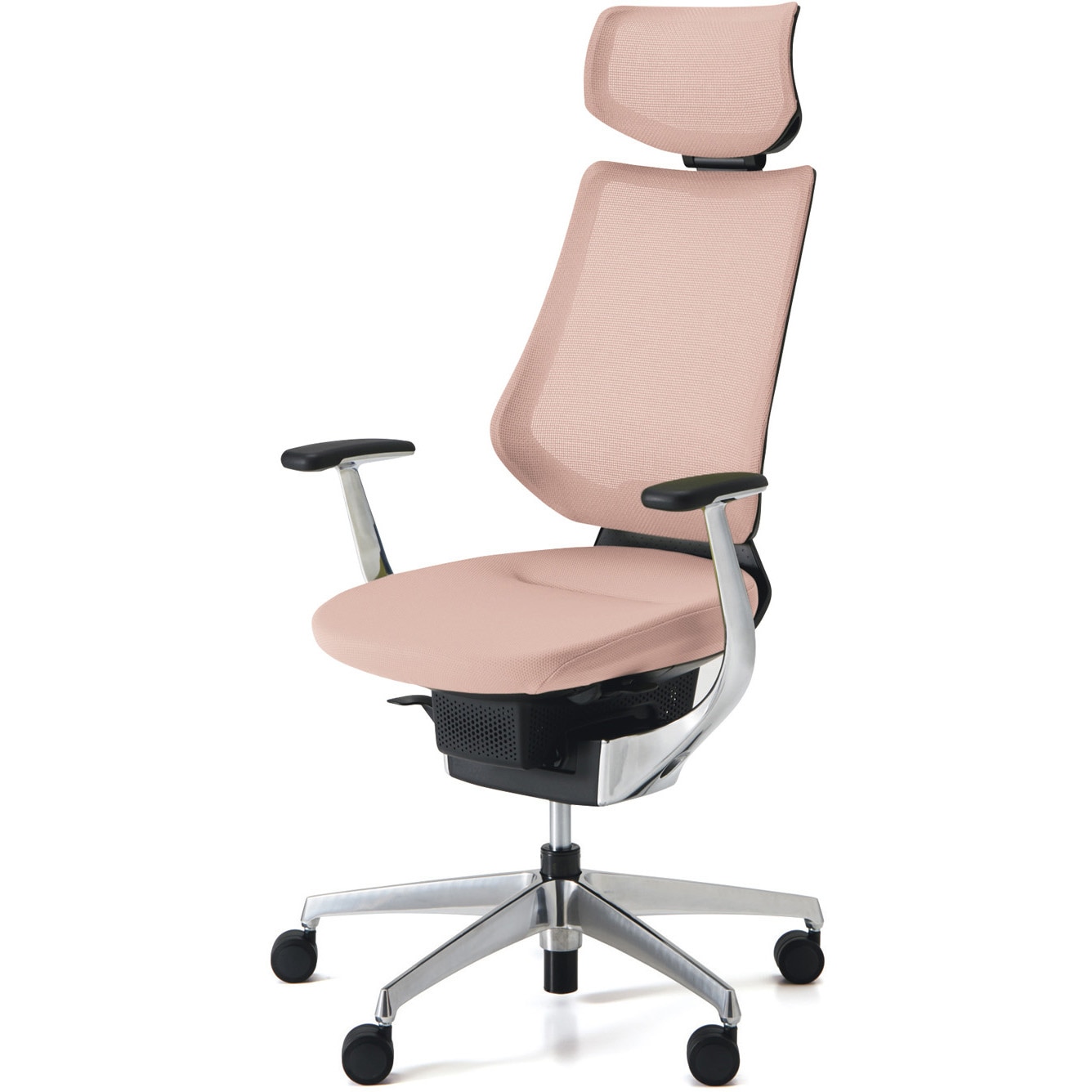 CR-GA3445E6G49G-W オフィスチェアー ing ヘッドレスト付きタイプ(配送・組立サービス付き) コクヨ 肘掛あり ナイロンキャスター 材質アルミポリッシュ脚   CR-GA3445E6G49G-W