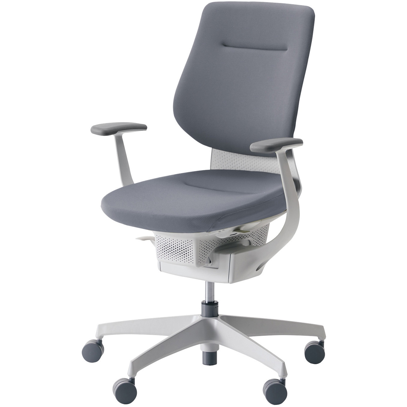 CR-GW3203E1G4E3-WN オフィスチェアー ing バーチカルタイプ(配送・組立サービス付き) コクヨ ナイロンキャスター T型肘 ホワイトグレー   CR-GW3203E1G4E3-WN