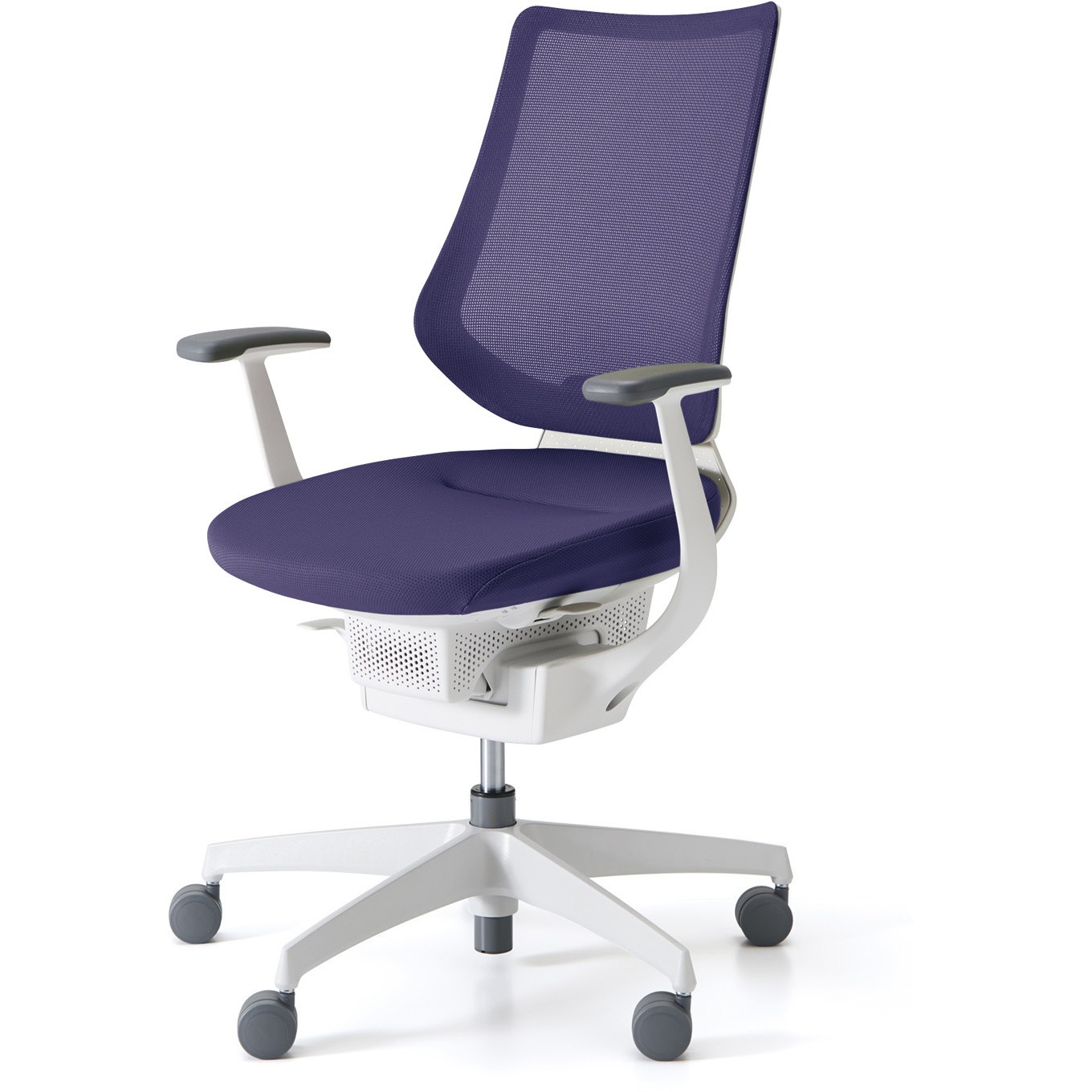 CR-GW3403E1G47E-V オフィスチェアー ing バーチカルタイプ(配送・組立サービス付き) コクヨ T型肘 ポリウレタンキャスター 材質樹脂脚ホワイト   CR-GW3403E1G47E-V