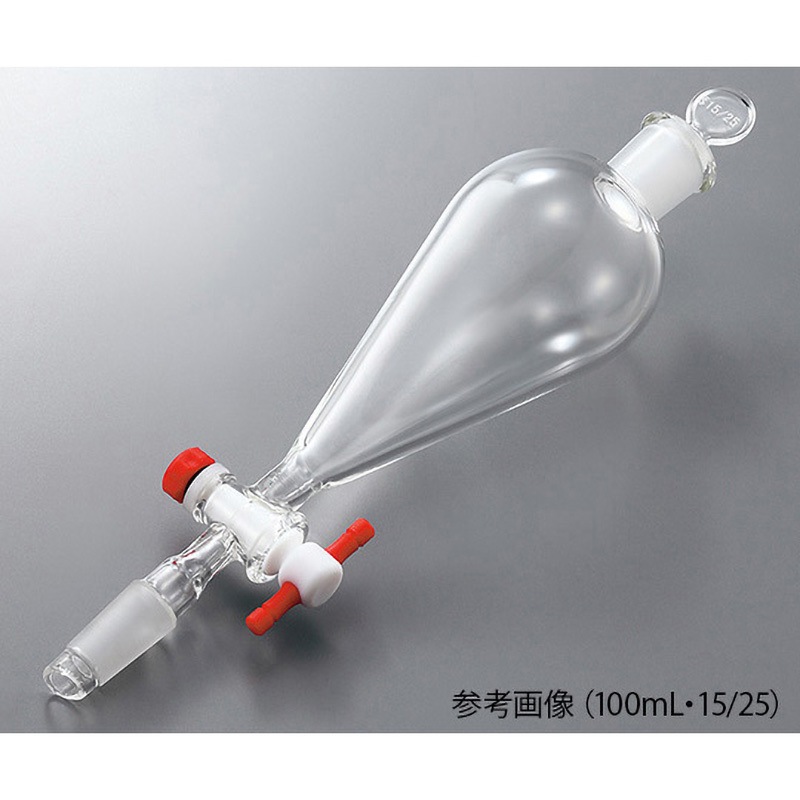 100-1525-1525 分液ロート 下部摺合タイプ アズワン 容量100mL   100-1525-1525