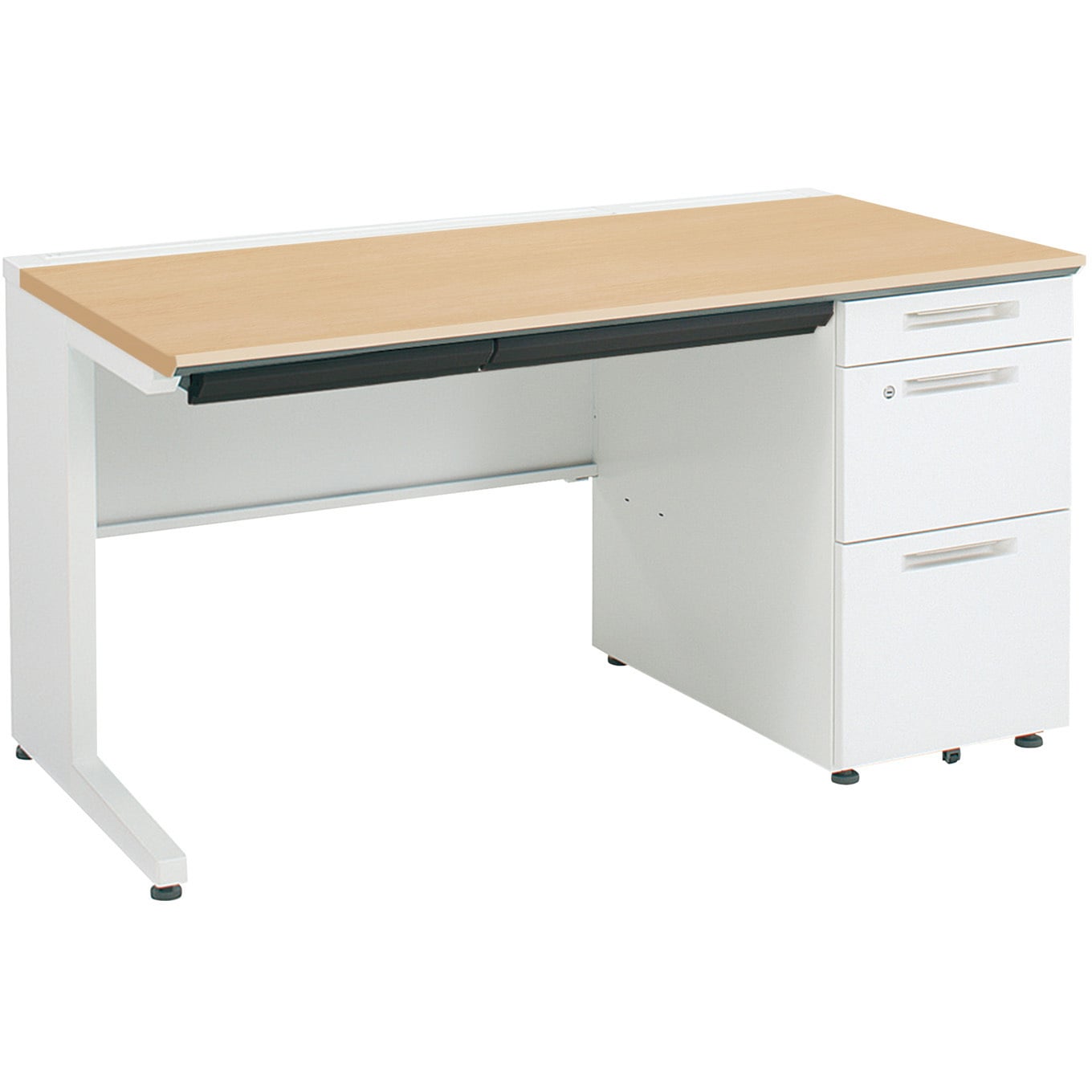 SD-ISN137LCBSMT1N3 ISデスクシステム 片袖デスクB4(配送・組立サービス付き) コクヨ 組立・設置・取付 高さ720mm幅1300mm奥行700mm  SD-ISN137LCBSMT1N3