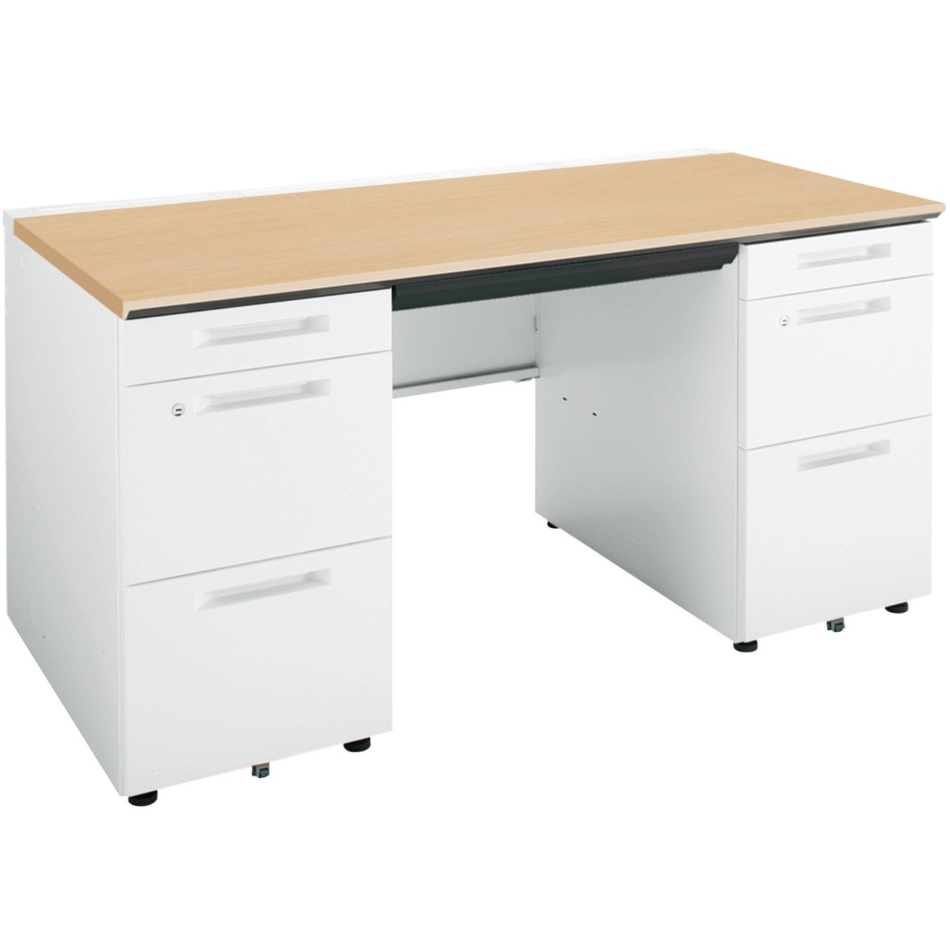 SD-ISN147CABSMT1N3 ISデスクシステム 両袖デスクA4B4(配送・組立サービス付き) コクヨ 組立・設置・取付 高さ720mm幅1400mm奥行700mm  SD-ISN147CABSMT1N3