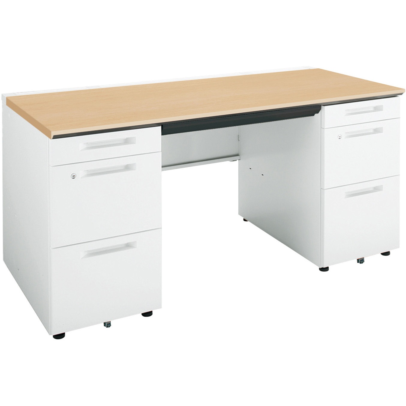 SD-ISN157CABSMT1N3 ISデスクシステム 両袖デスクA4B4(配送・組立サービス付き) コクヨ 組立・設置・取付 高さ720mm幅1500mm奥行700mm  SD-ISN157CABSMT1N3