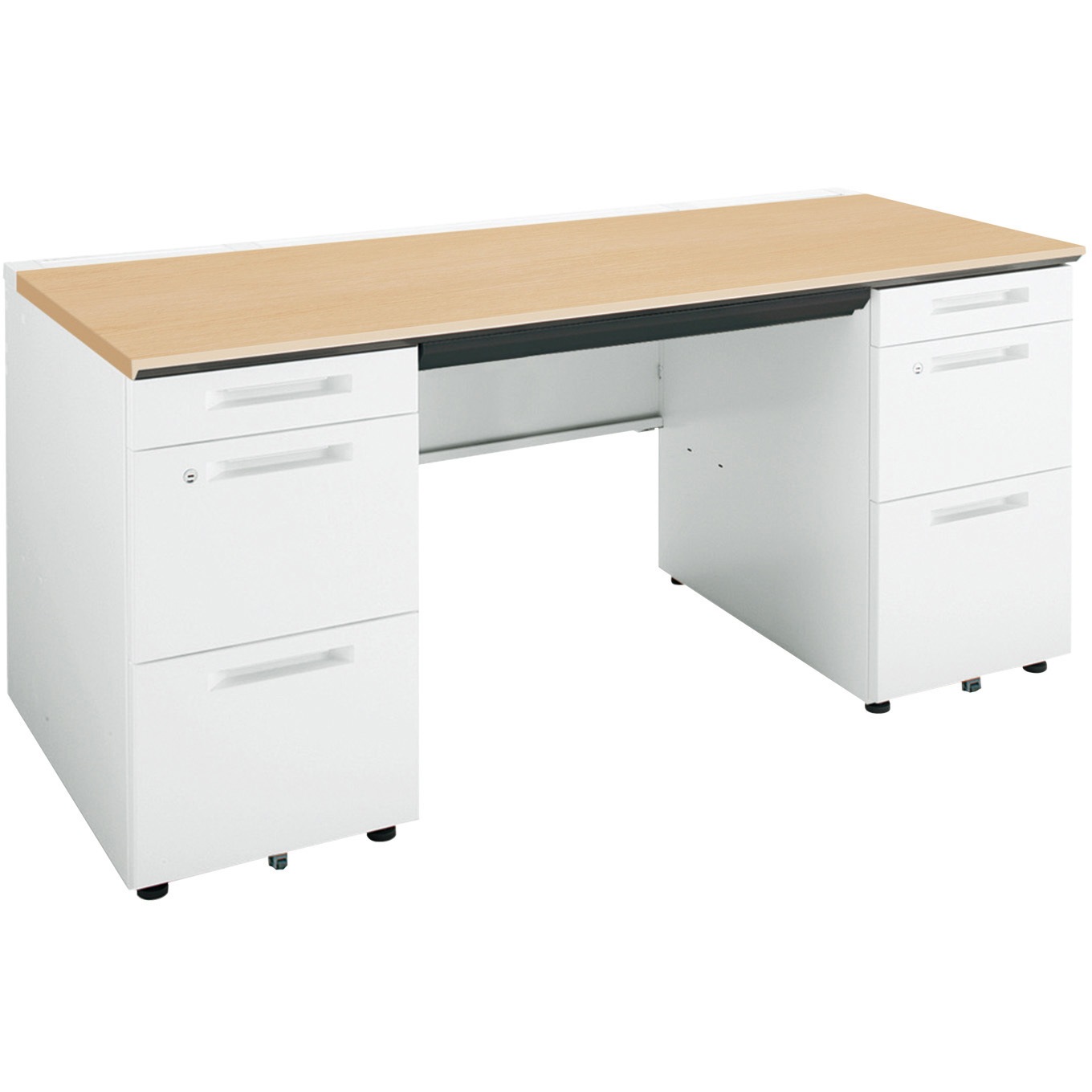 SD-ISN167CABSMT1N3 ISデスクシステム 両袖デスクA4B4(配送・組立サービス付き) コクヨ 組立・設置・取付 高さ720mm幅1600mm奥行700mm  SD-ISN167CABSMT1N3