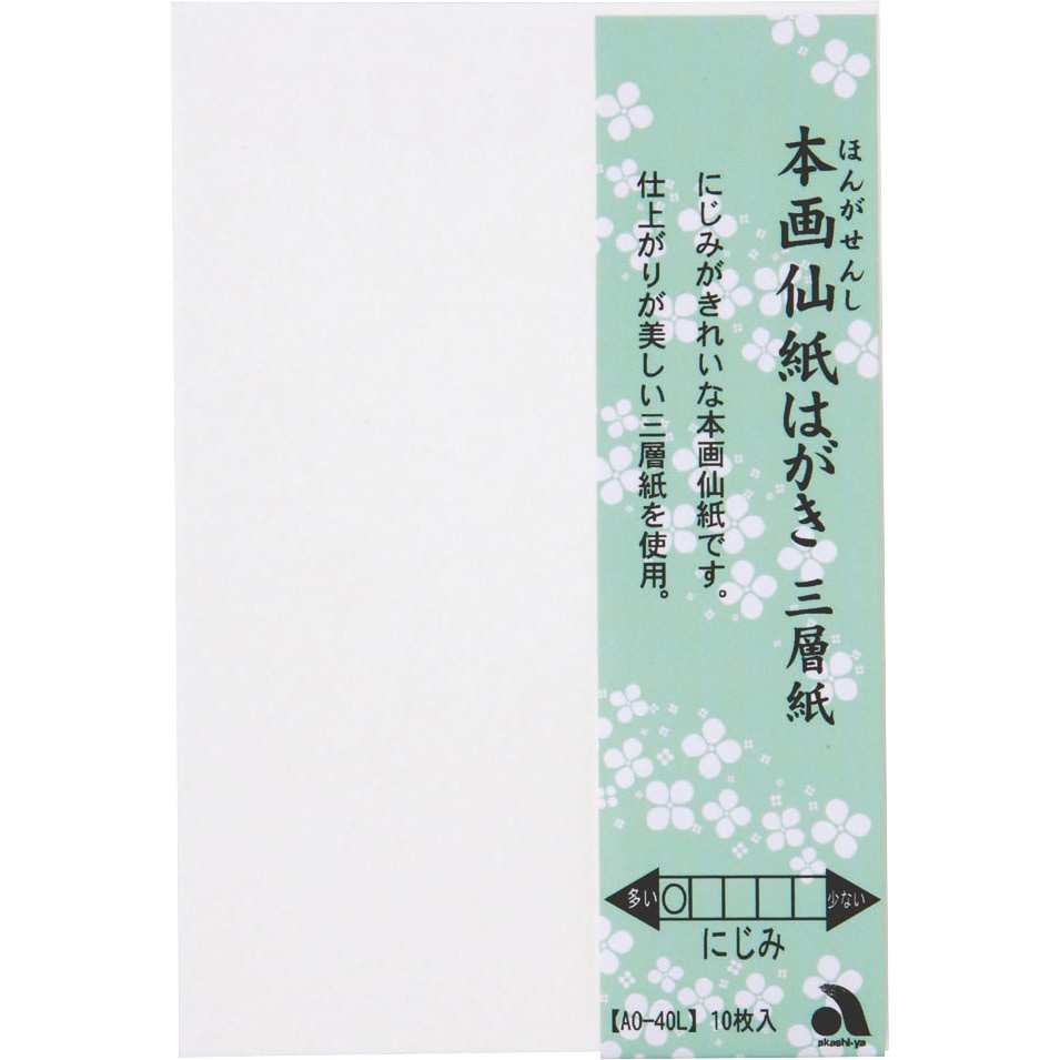 ハガキ葉書 AO-40L 本画仙紙はがき あかしや 1冊 AO-40L - 【通販モノタロウ】