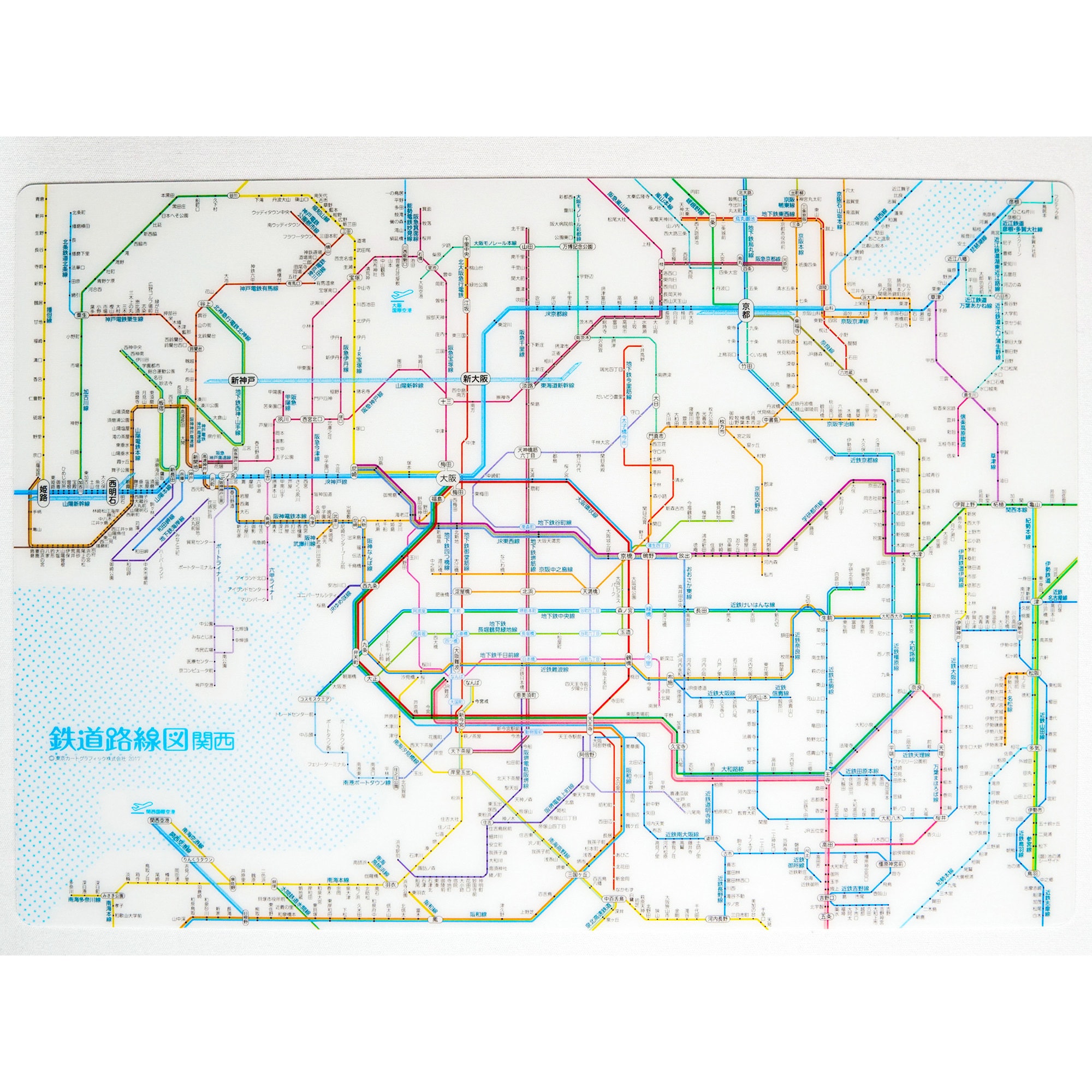 鉄道路線図下敷き