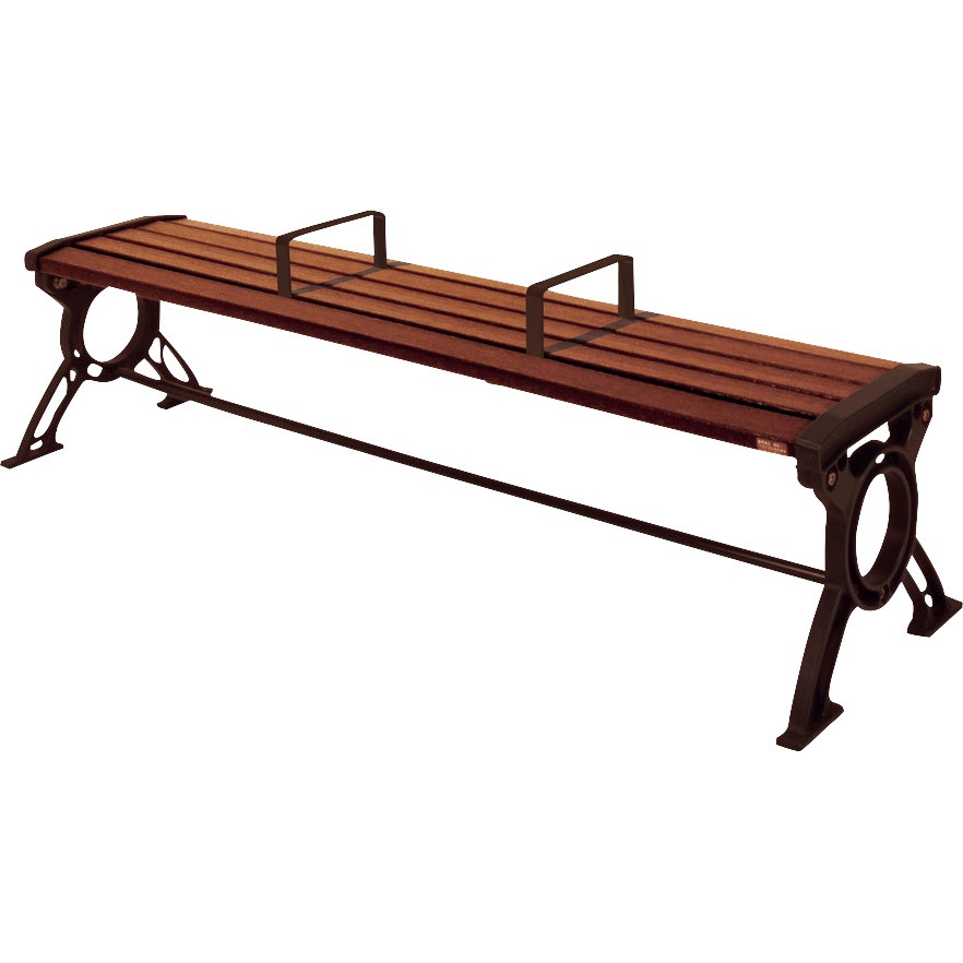 244-0670 セパレートベンチ ミヅシマ工業 ライトブラウン色 お客様組み立て品仕様 高さ525mm幅1800mm奥行535mm  244-0670