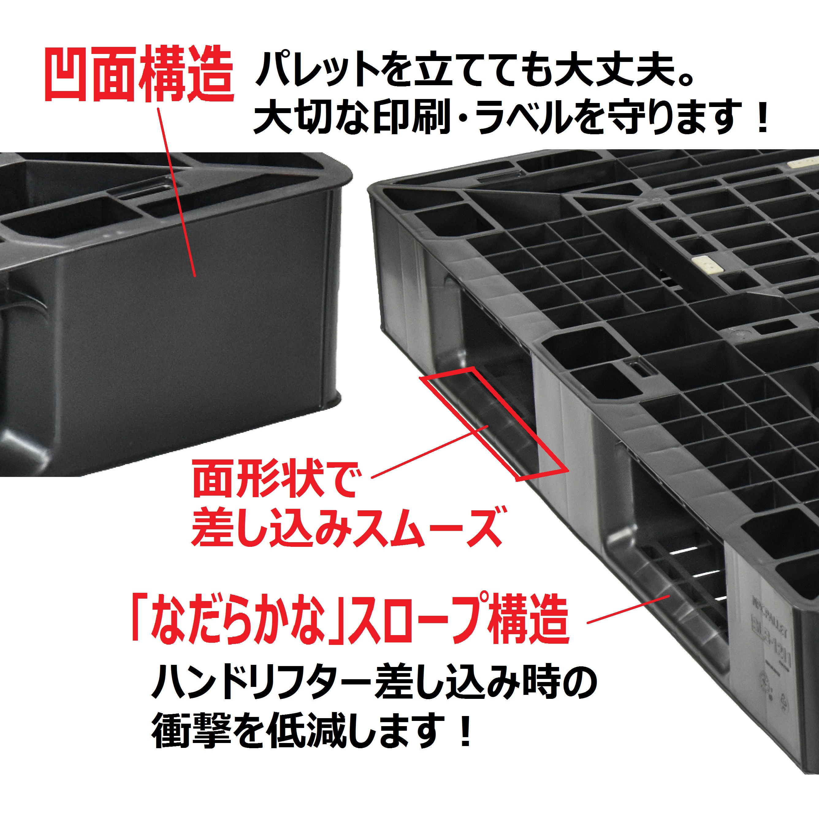 SLB-1211RR-BK プラスチックパレット 日本プラパレット(NPC SLB-1211RR-BK プラスチックパレット 日本プラパレット(NPC