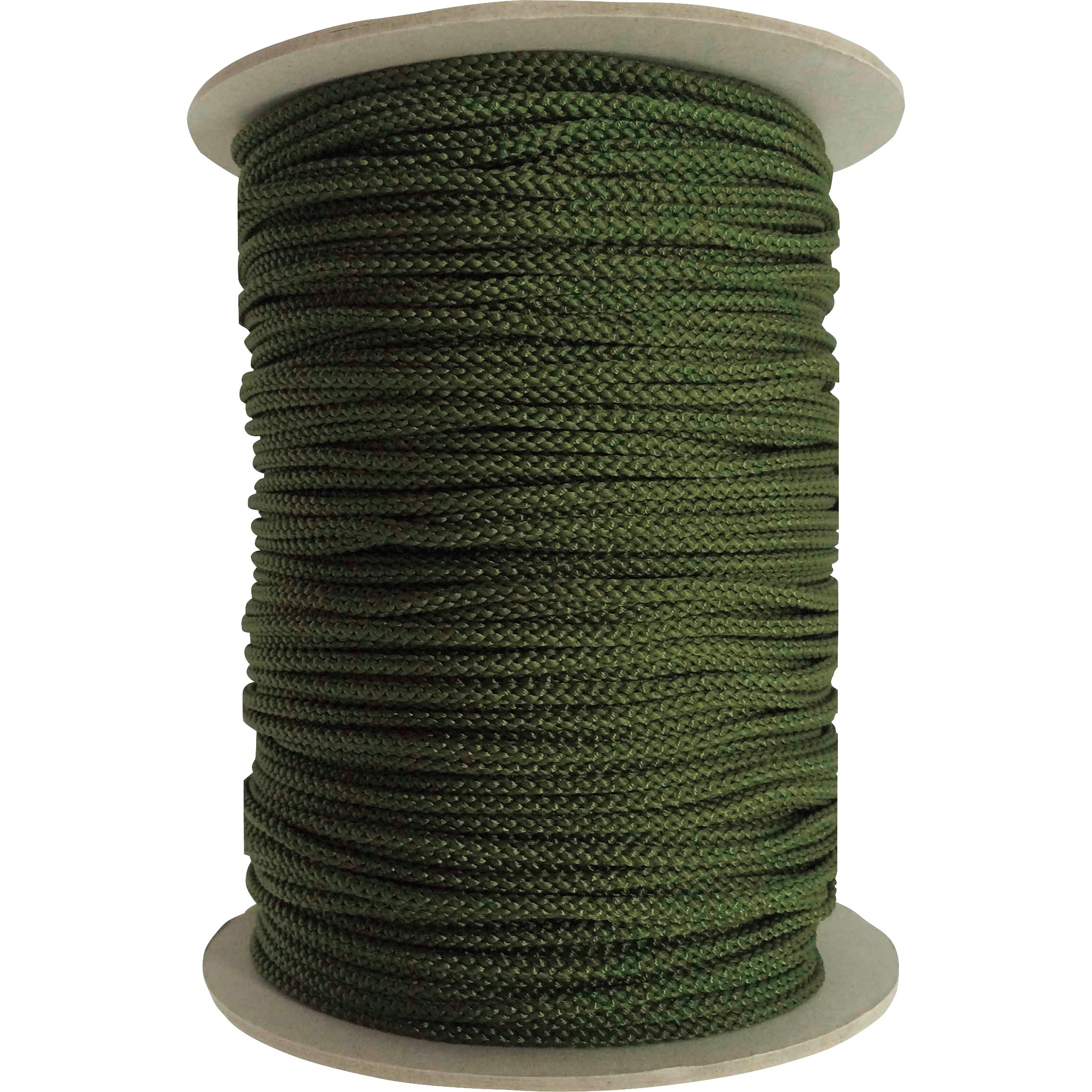PAR-8135 江戸打ち紐 ユタカメイク ボビン巻 ODグリーン色 太さ4mm長さ130m 1巻 PAR-8135