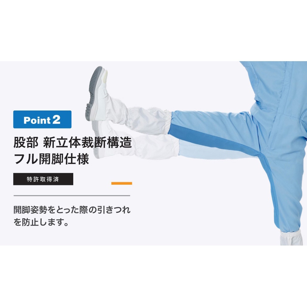 VEYS120-N-3L クリーンスーツ ベルデクセル ミドリ安全 ネイビー色 3L