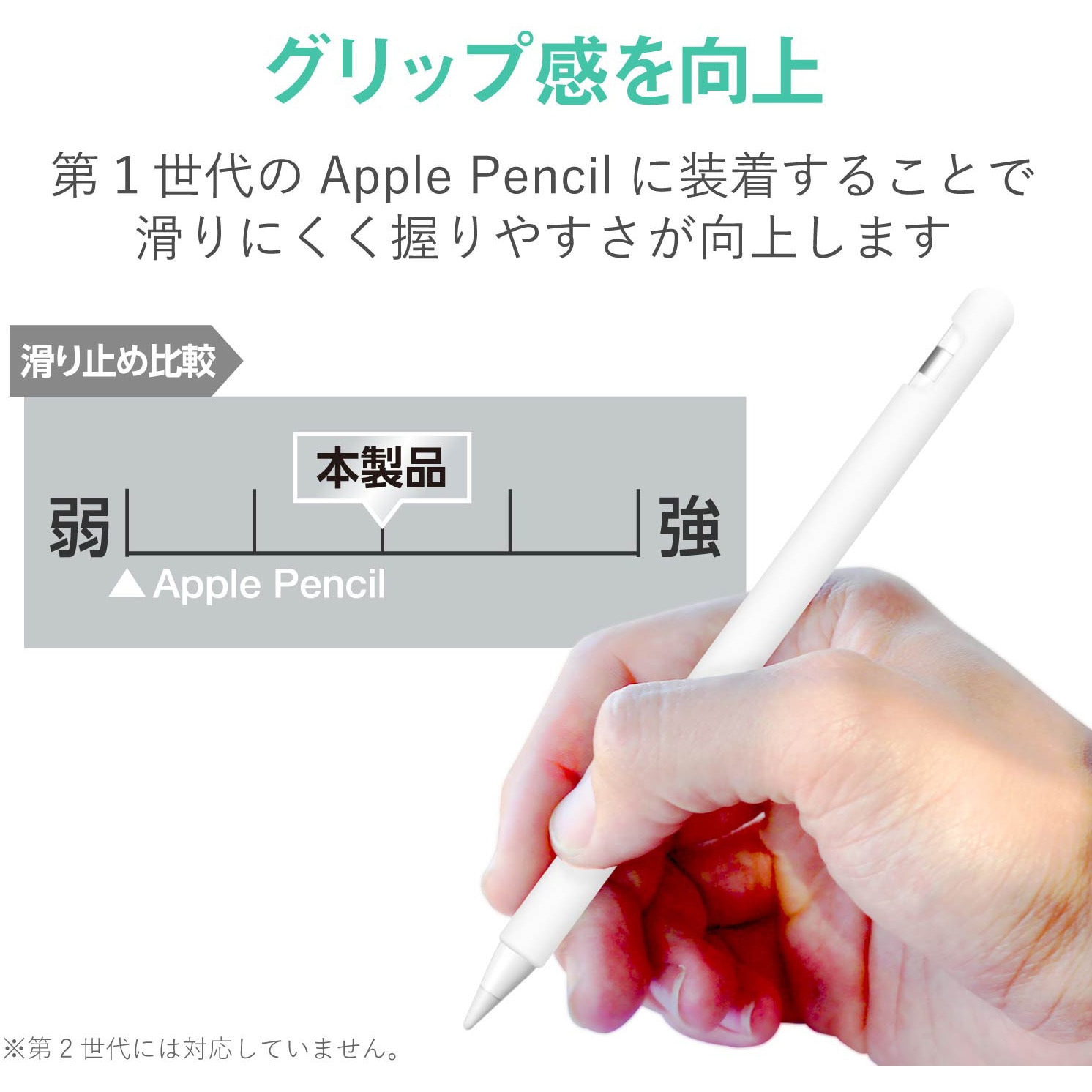 AppLe PenciL用細ペン軸タイプスリムグリップケースタイプ