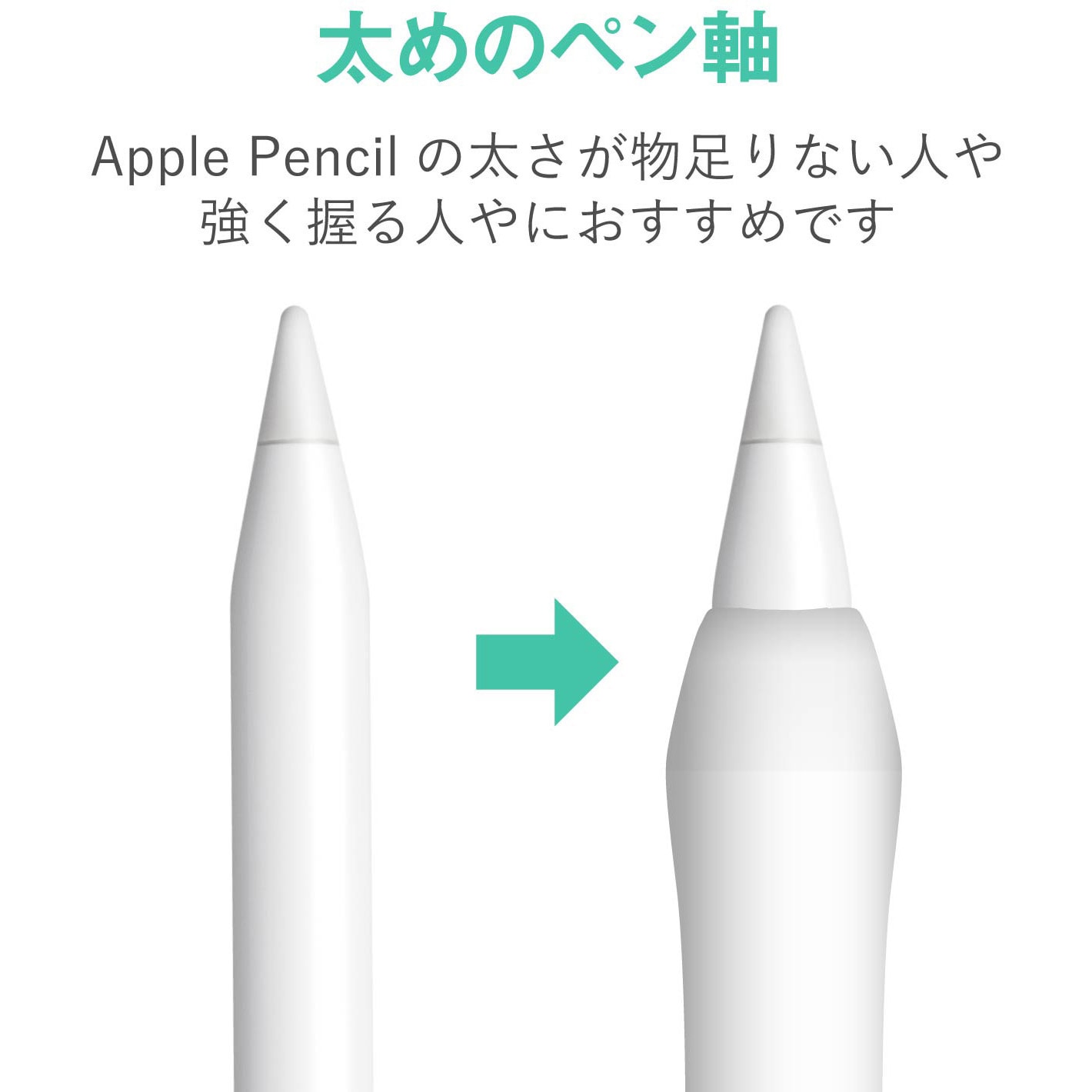 Tb Apegfwccr Apple Pencil用太ペン軸タイプペンタブ風グリップ エレコム クリア Tb Apegfwccr 通販モノタロウ