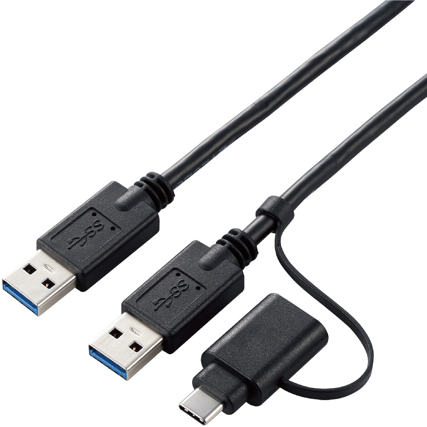 USB 3.0 Type-C 変換アダプタ付きリンクケーブル UC-TV6BK Type-C変換アダプタ付きリンクケーブル(USB3.0) - UC-TV6BK