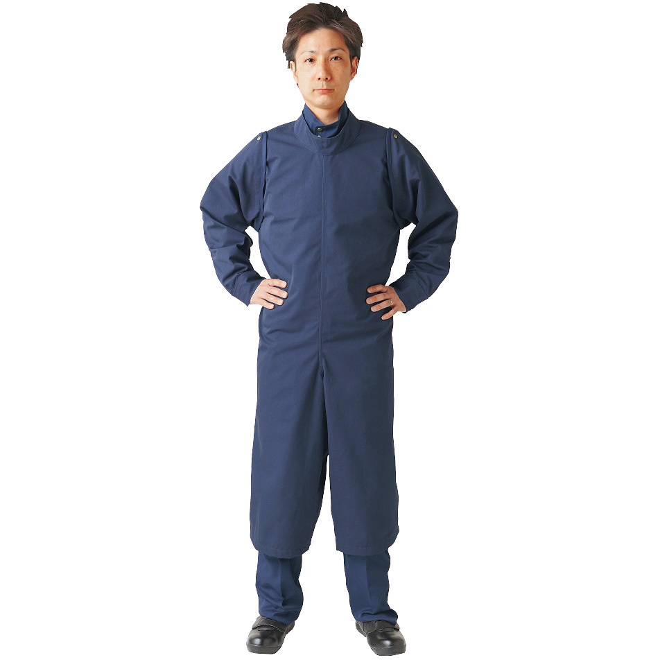 TWW3-2L 快適溶接作業服(プロテクター) 帝健 エクスファイア難燃レーヨン混製 2L総丈130cm  TWW3-2L