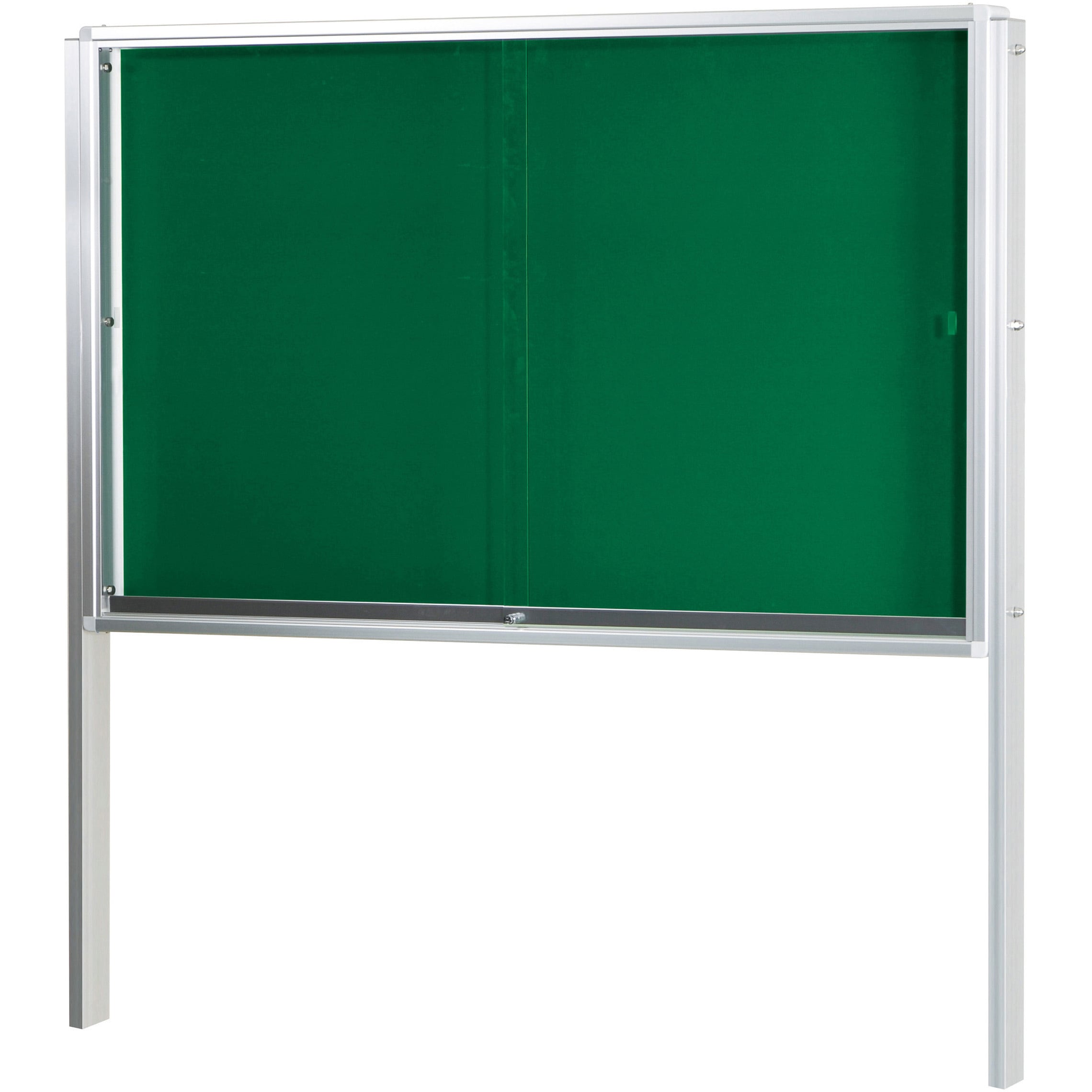 KU218T-733 KU型屋外用掲示板幕板無(脚付タイプ) 馬印 エバーグリーン色   KU218T-733