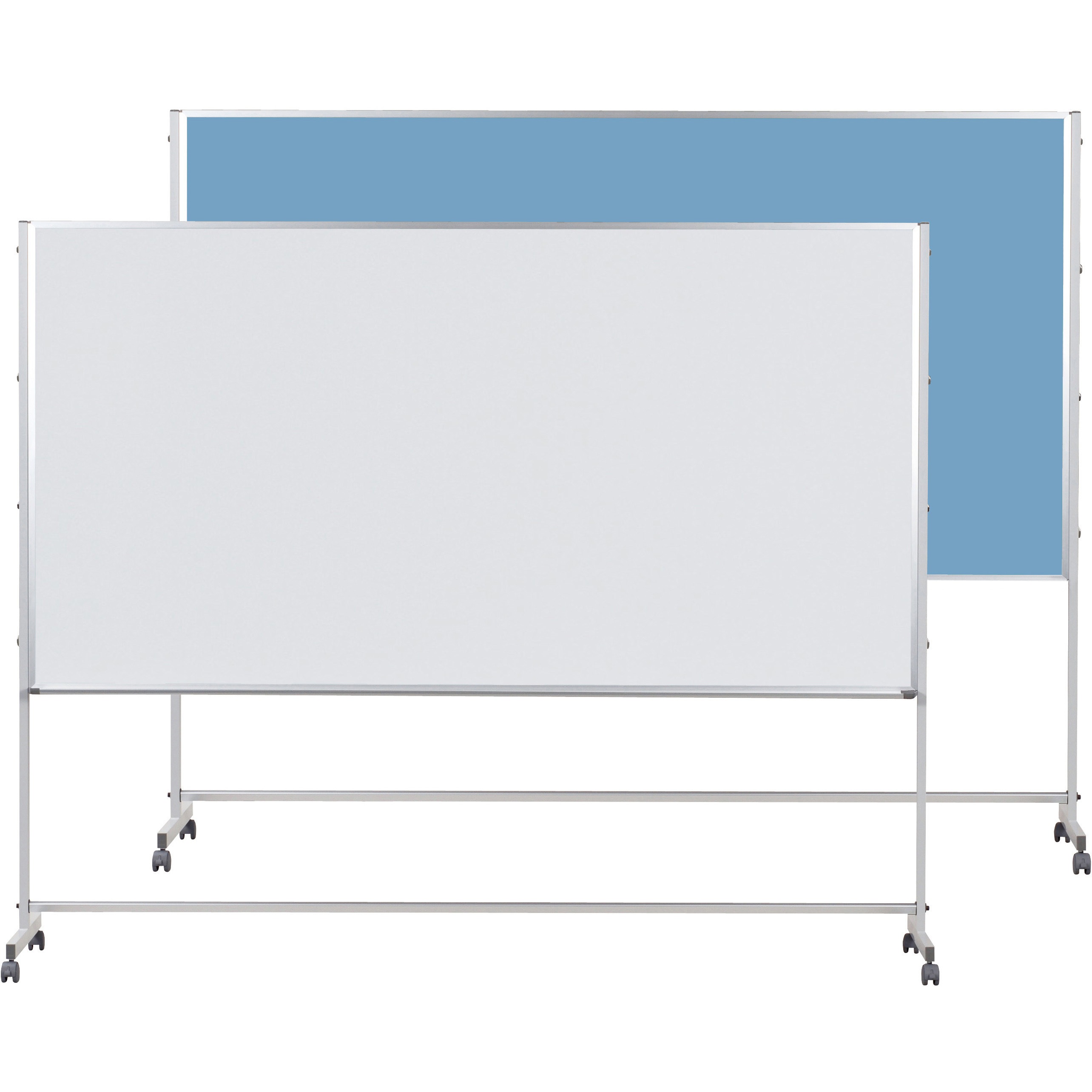 PTHK408-741 ホーローホワイトボード、ワンウェイ掲示板 Pシリーズ脚付 W2400×H1215 1台 馬印 【通販モノタロウ】