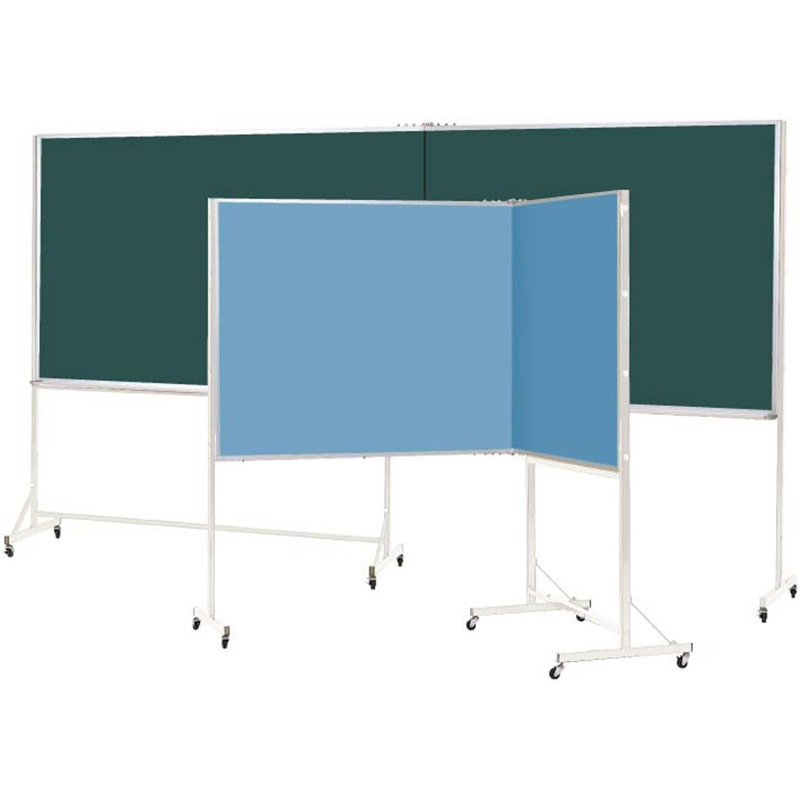 VSK412N-741 スチールグリーン黒板、ワンウェイ掲示板 二ッ折黒板 馬印 ブルー色   VSK412N-741 104,390円