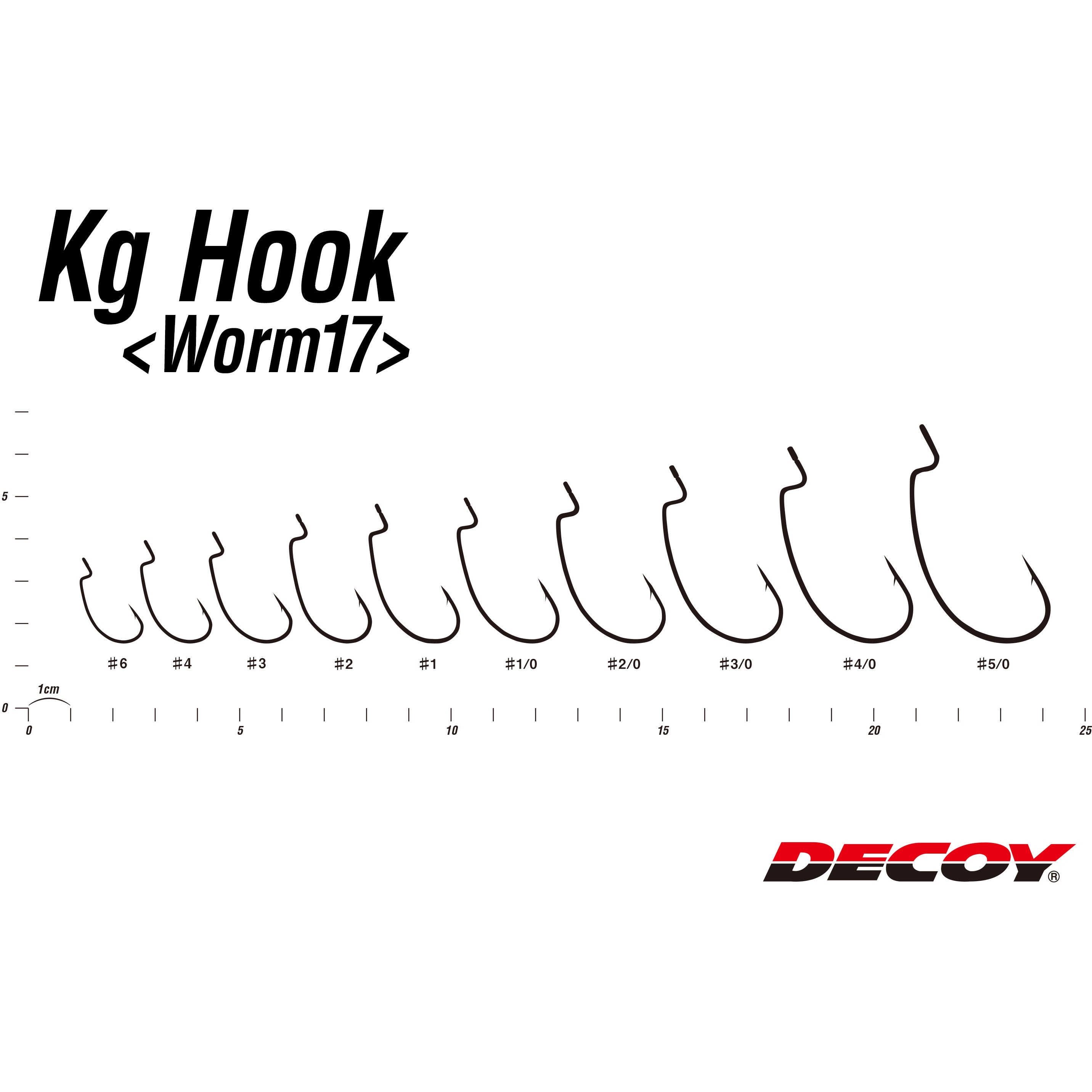 2 DECOY WORM HOOK キロフック ワーム17 カツイチ サイズ#2 1袋(9本