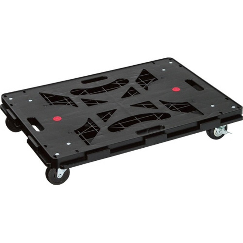 YRB-GS75BK 連結平台車 パレッティー YAMAZEN(山善) ゴム車輪 自在 樹脂製 ブラック色 荷台寸法700×500mm 1台運搬機器