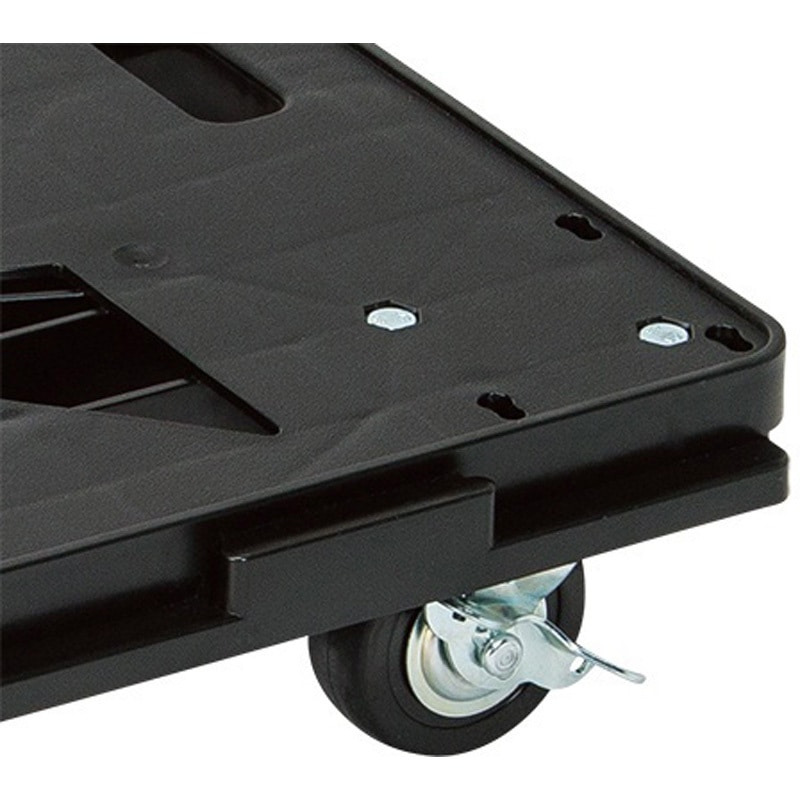 YRB-GS75BK 連結平台車 パレッティー YAMAZEN(山善) ゴム車輪 自在 樹脂製 ブラック色 荷台寸法700×500mm 1台