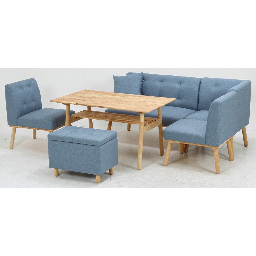 37029 Natural Signature コーナーソファー ヘームル 不二貿易 ブルー