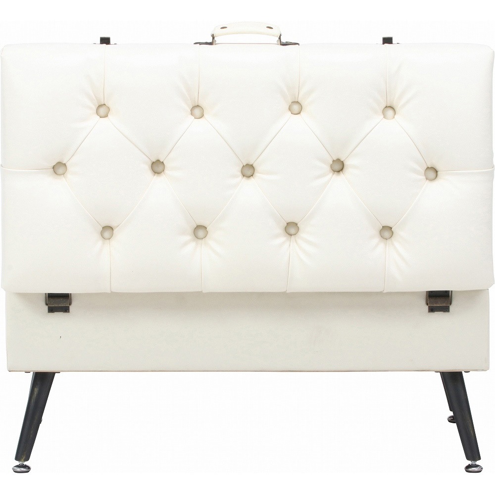 トランクベンチ Dauchez ドーシェ アジャスター W805×D415×H420mm 420mm 合成皮革 おしゃれ アイボリー 代引不可 トランクベンチ Dauchez（ドーシェ） アジャスター PU ブラウン