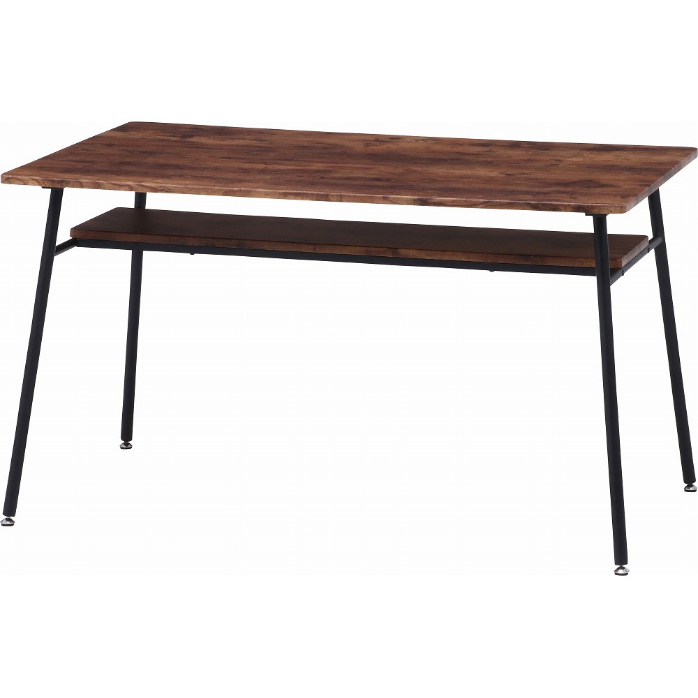 14658 ダイニングテーブル ナビア 不二貿易 四角 ブラウン/ブラック色 高さ700mm間口1200mm奥行750mm