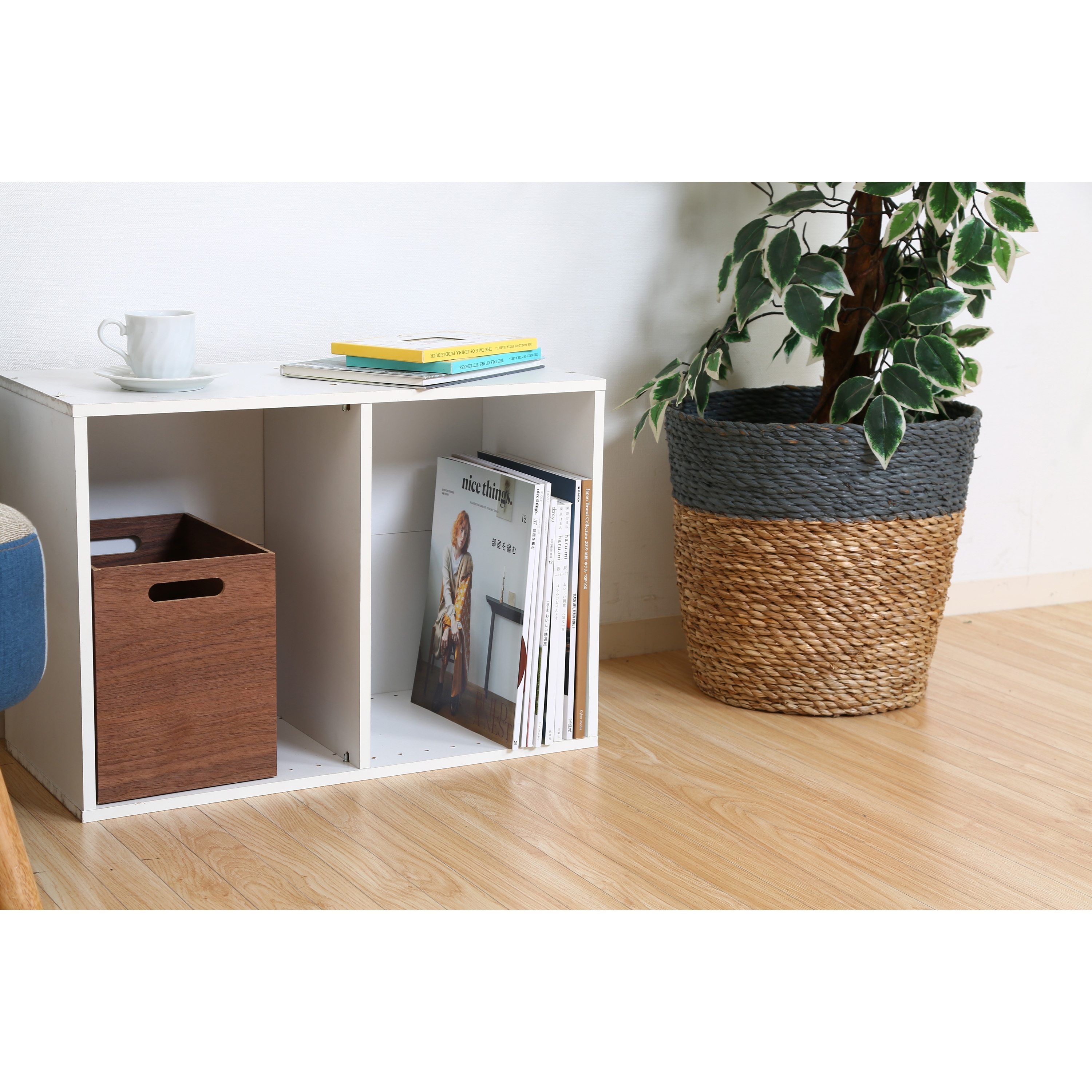 96613 カラーボックス 可動棚2段 不二貿易 ホワイト色 - 【通販