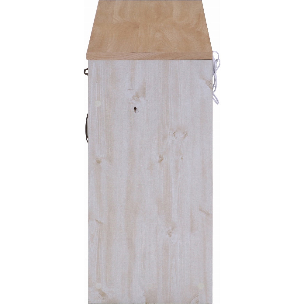 97955 キッチンカウンター 不二貿易 ナチュラル×ホワイト色 外寸法1180