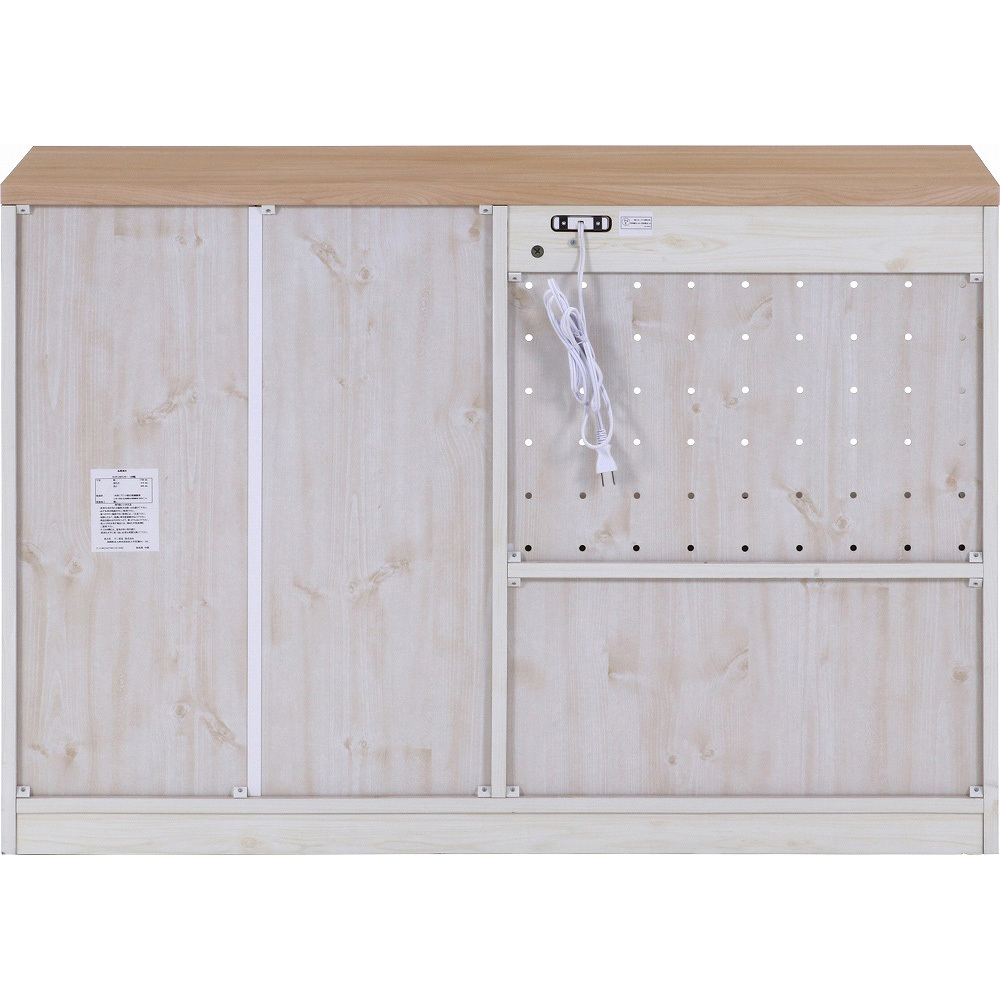 不二貿易　キッチンカウンター　食器棚　120cm Amazon｜不二貿易 キッチン収納 食器棚 幅120×奥行39.5×高さ89cm