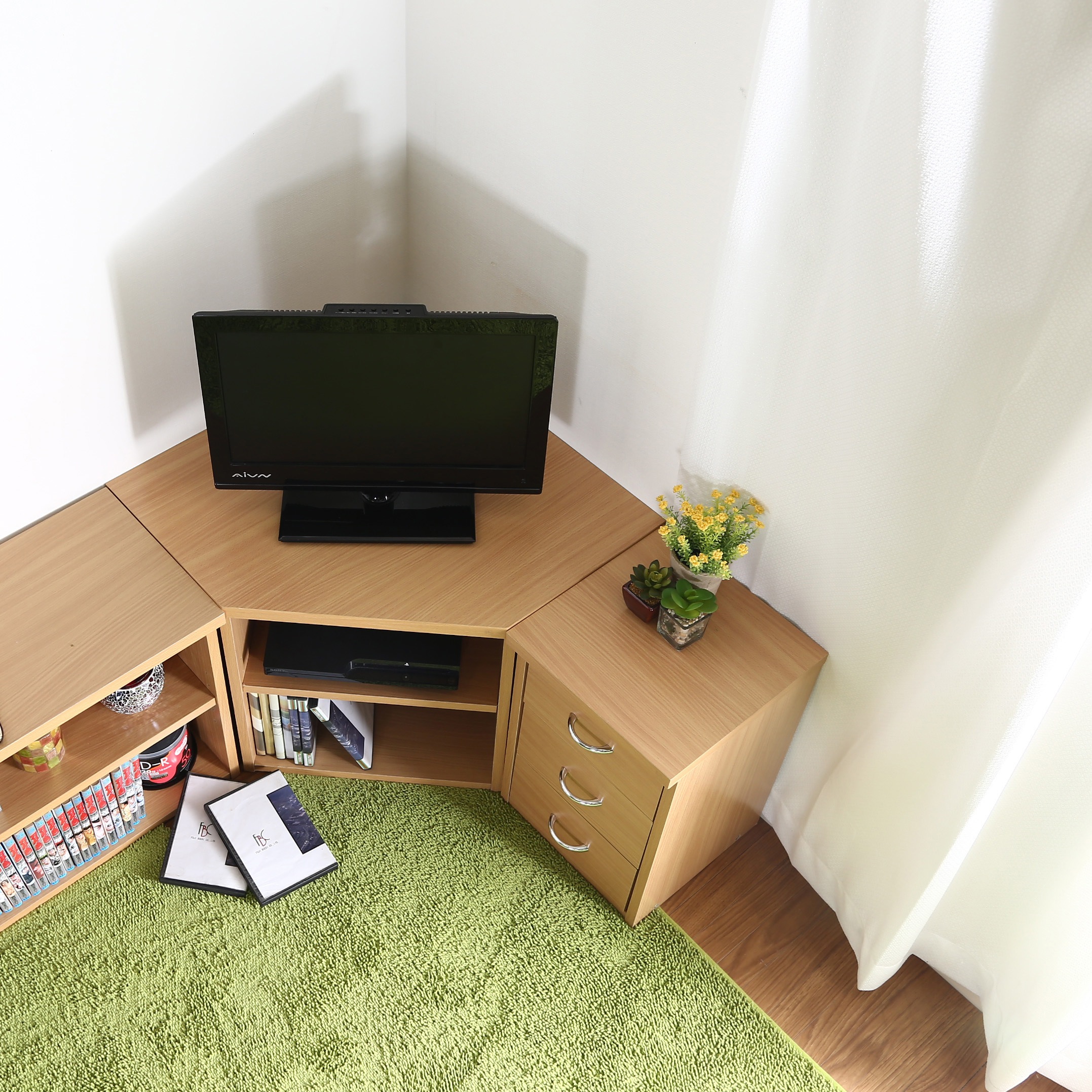 98822 コーナーTV台3点セット 1セット 不二貿易 【通販モノタロウ】