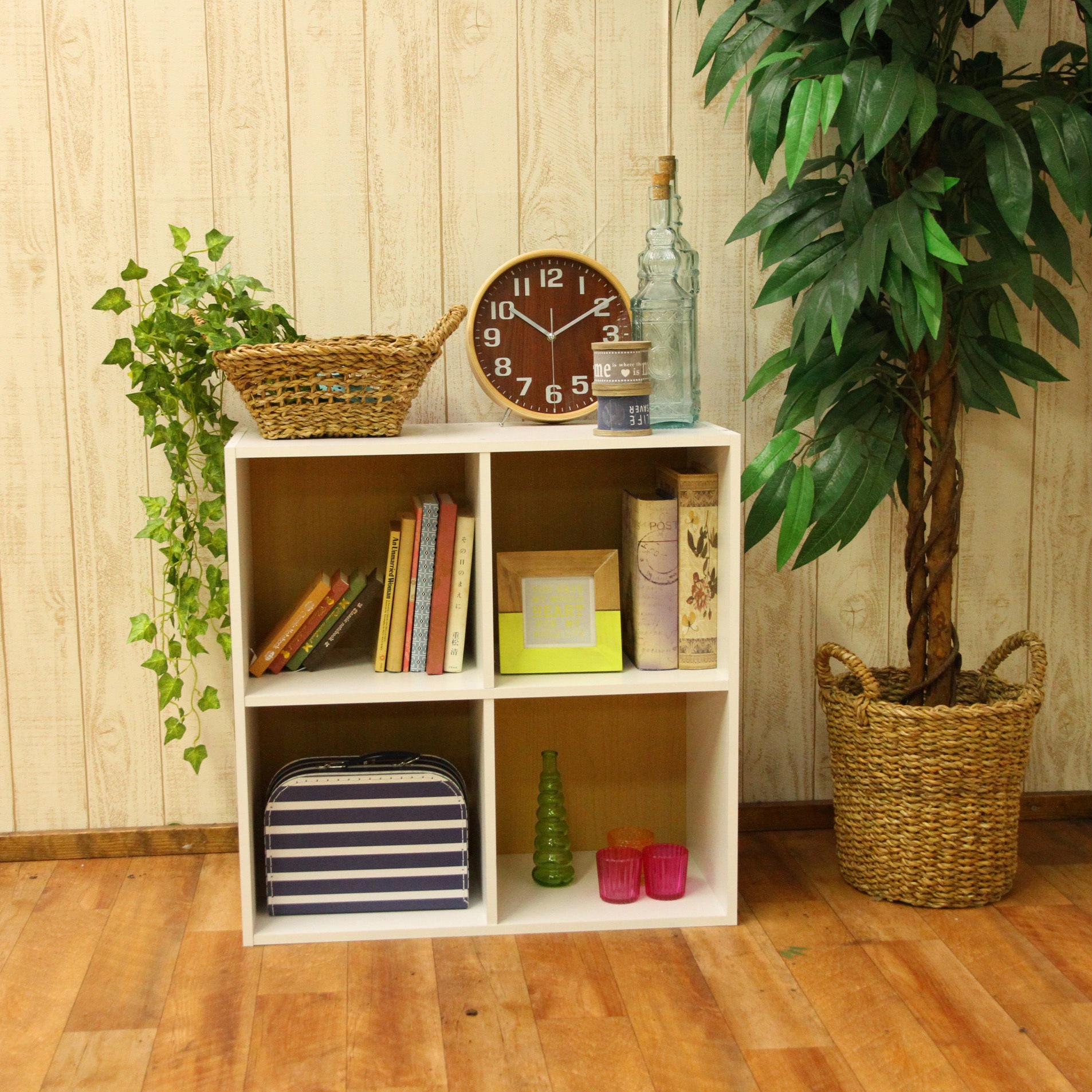 [新品・未使用]ユニットKDボックス ワイアード 扉4マス ユニットKDボックス ワイアード 扉4マス ナチュラル 新品