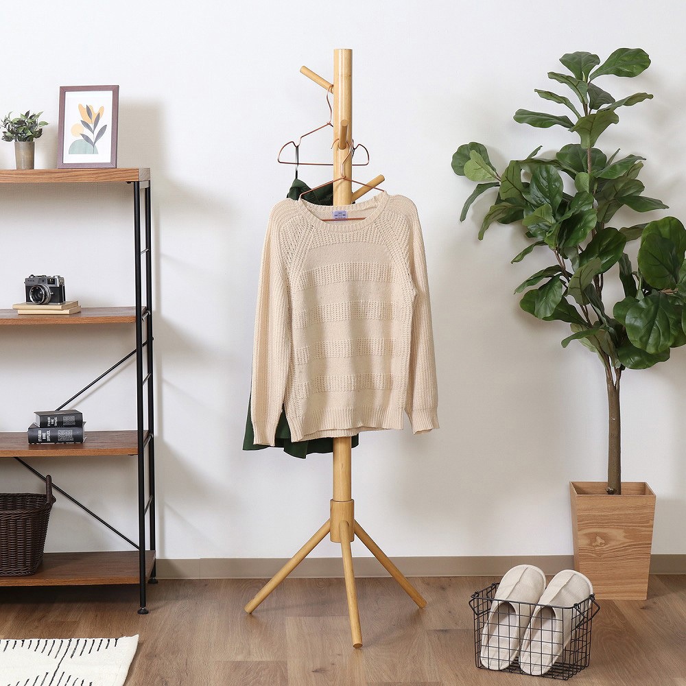 超極太ポールハンガー LOG 不二貿易 ハンガーラック 【通販モノタロウ】