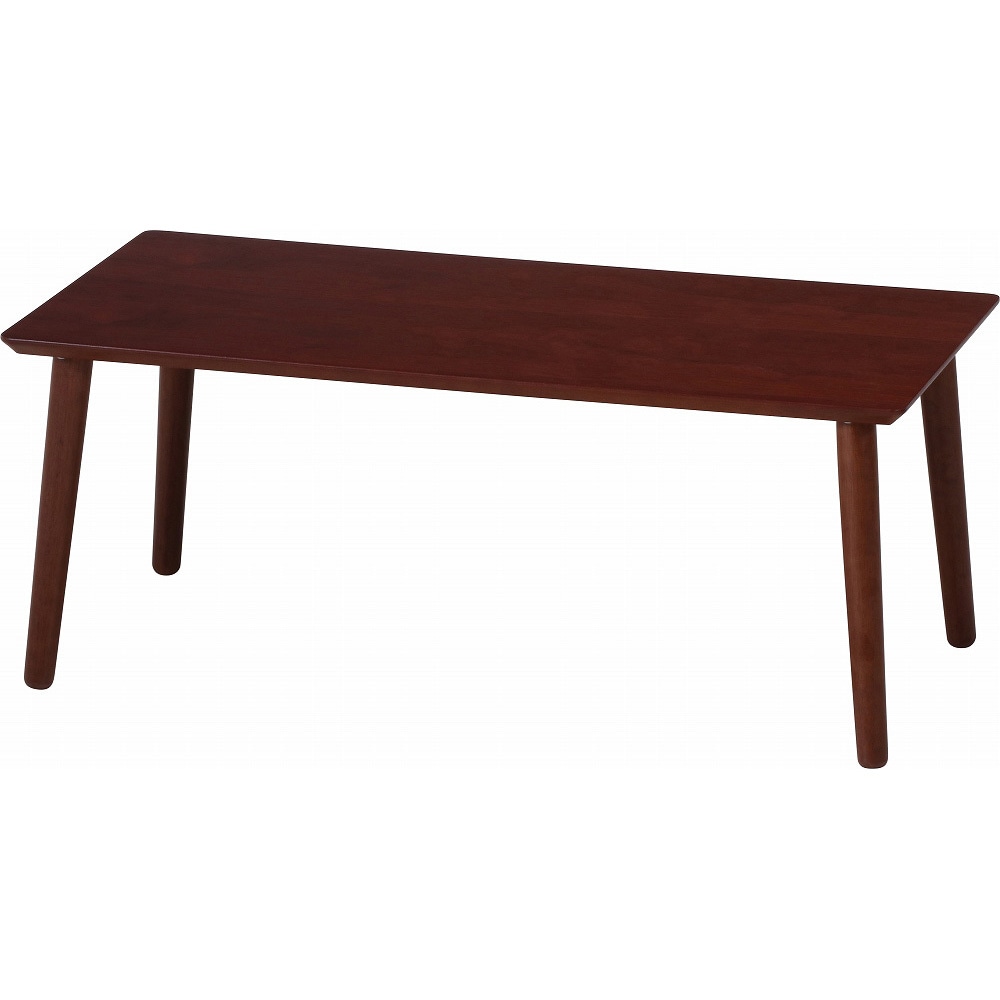 10864 突板ローテーブル 不二貿易 ブラウン色 高さ320mm幅800mm奥行400mm