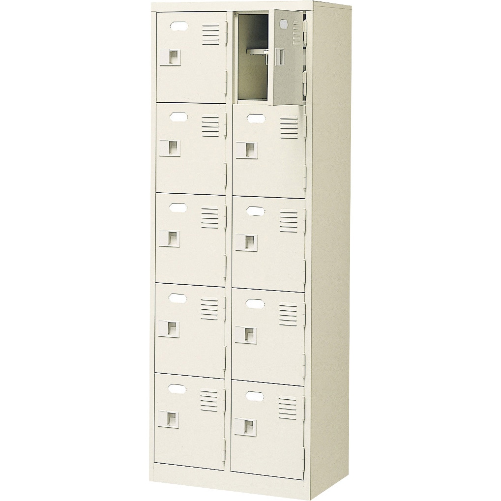 BST2-5HKN 扉付 シューズボックス 鍵付 BST2 三島精器 10人用 中棚有り