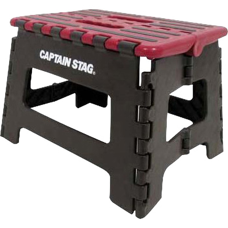 UW-1510 折りたためるステップ CAPTAIN STAG レッド色 1段 UW-1510