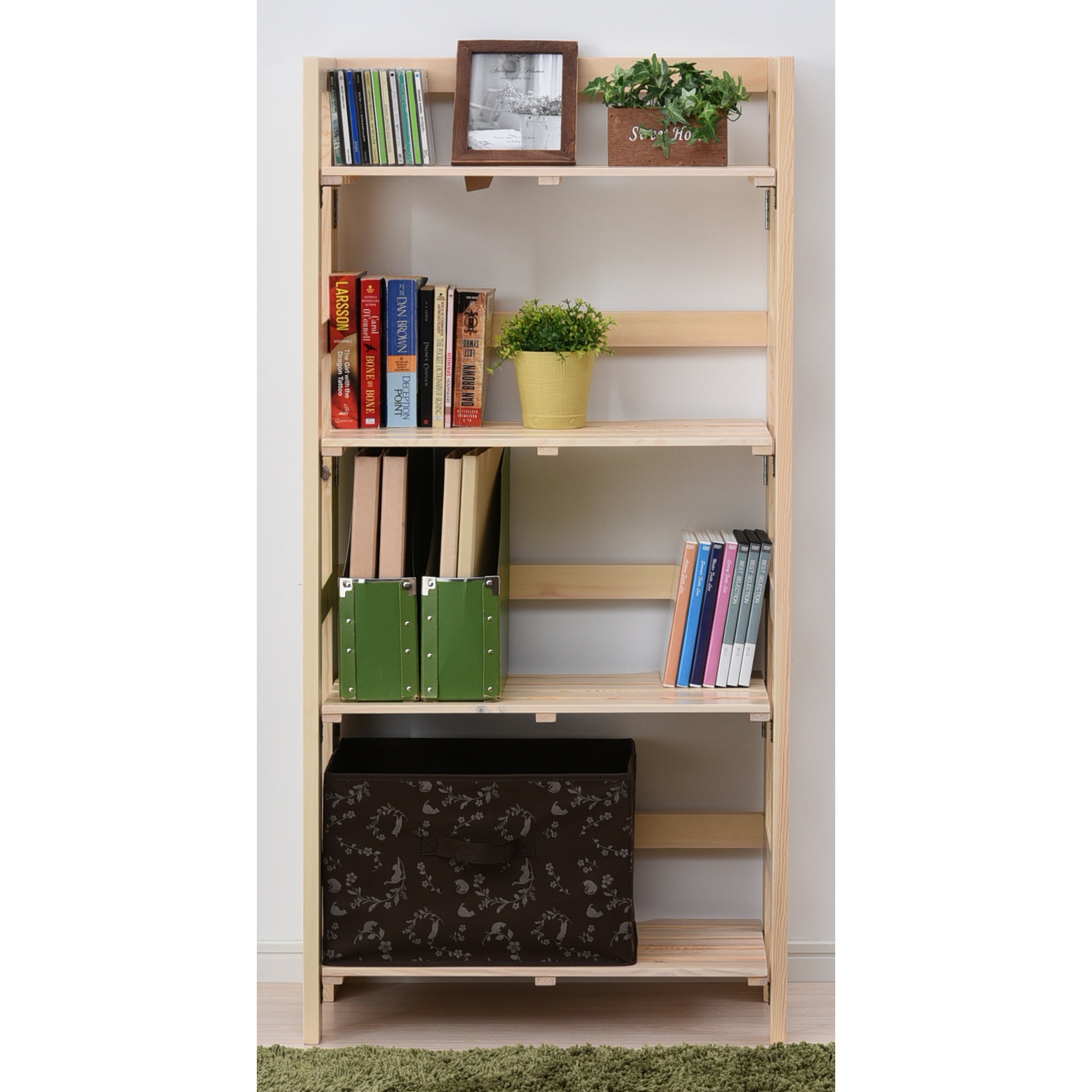 TNP-4(NA) 天然木 折りたたみラック 1台 YAMAZEN(山善) 【通販モノタロウ】