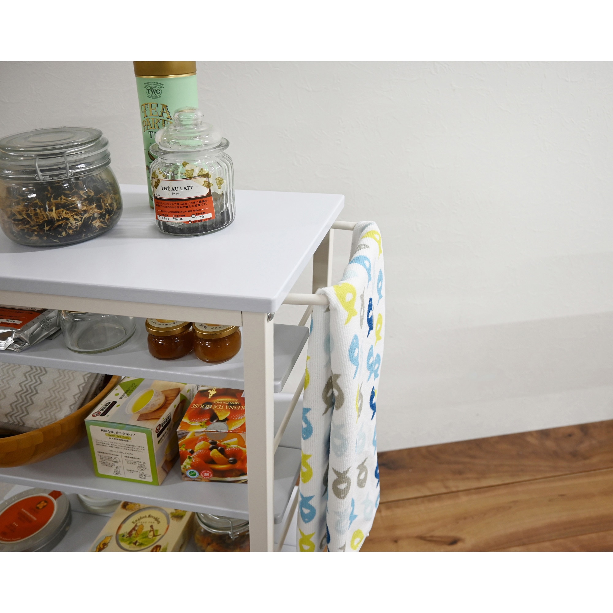 KW-2585 WH スリム収納ワゴン 1台 フクダクラフト 【通販モノタロウ】