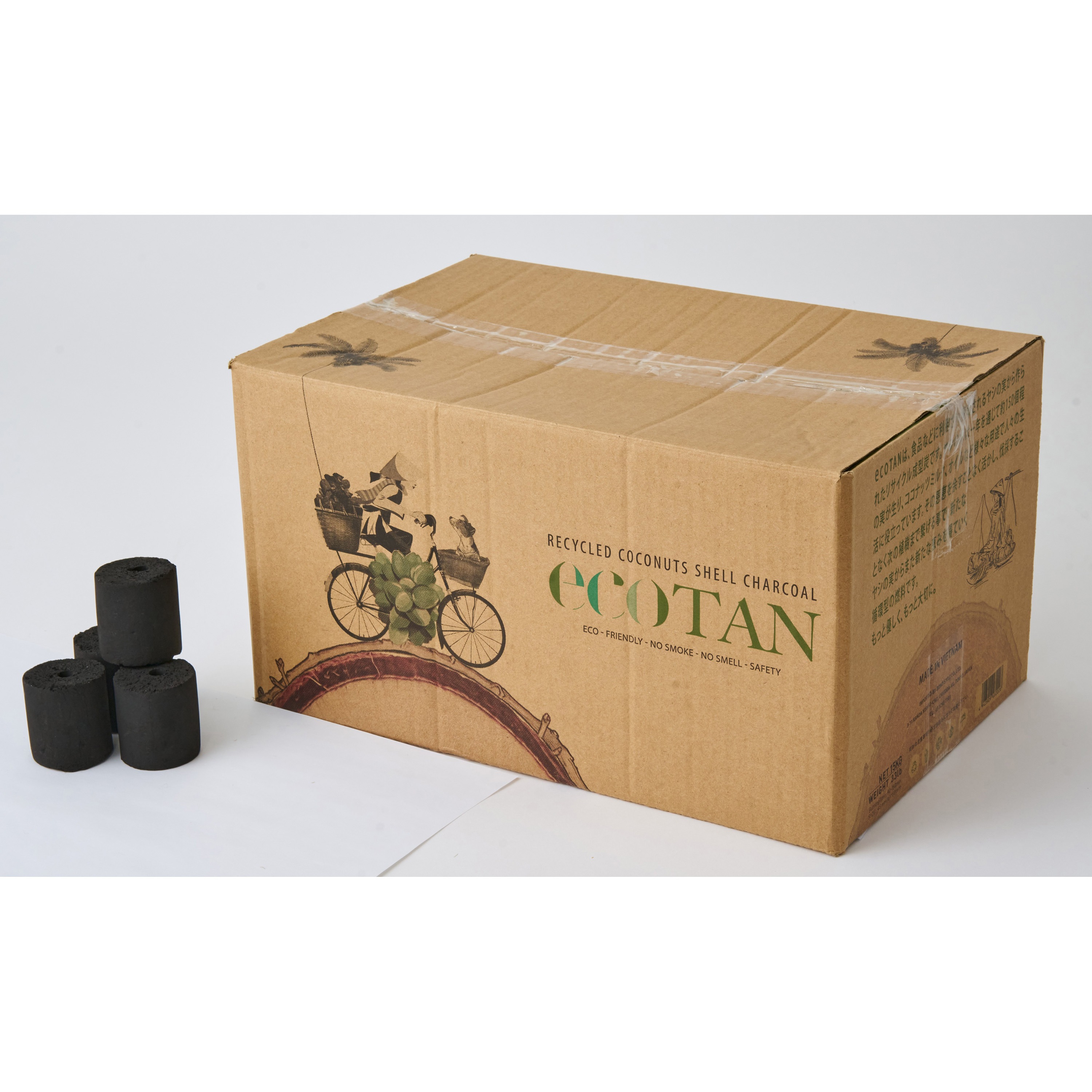 EcoTan エコタン 新品未使用品 bd82026 ヤシ殻成型炭 【ECOTAN】 1個(15kg) uncle_b 【通販モノタロウ】