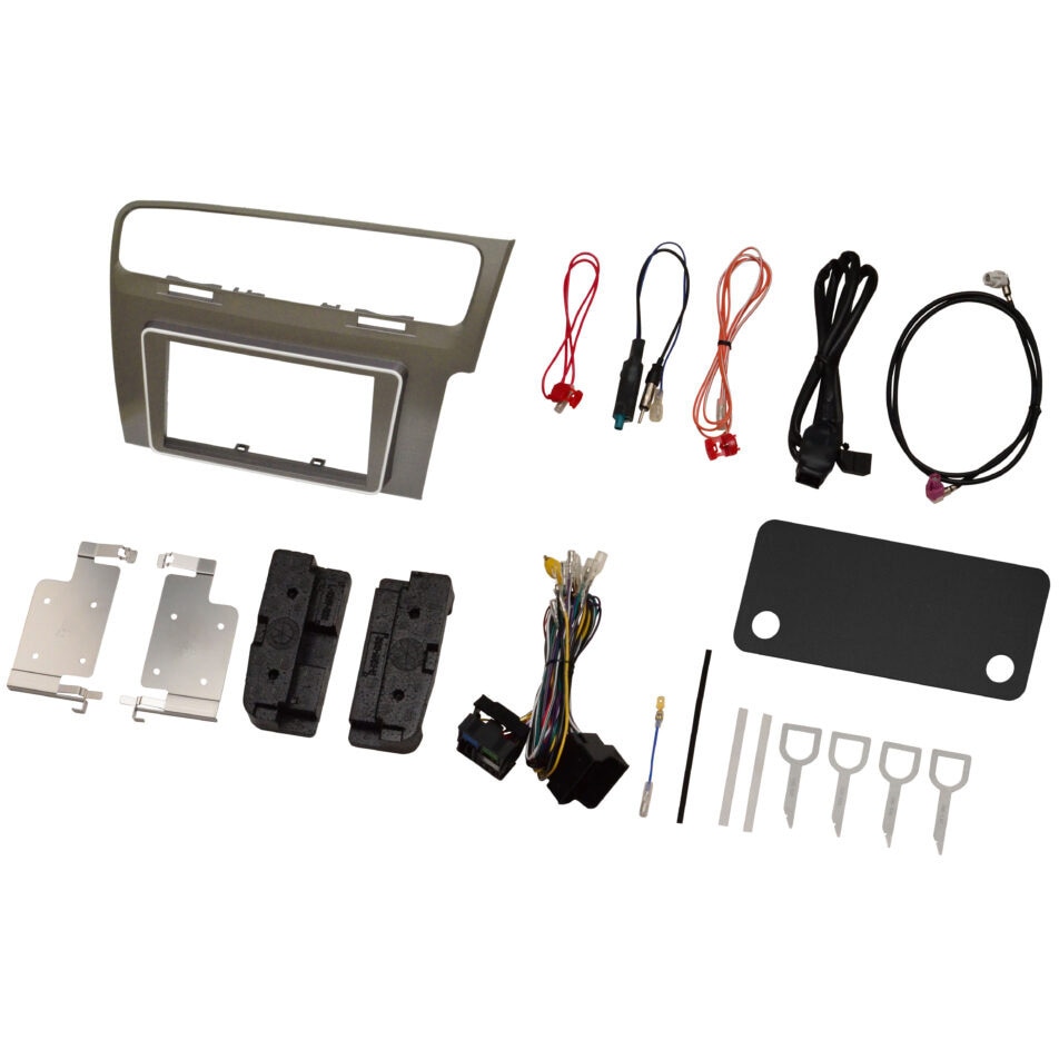 GE-VW212MG VW ゴルフ7用カーAVトレードインキット(シルバーパネル仕様) 1個 カナテクス 【通販モノタロウ】