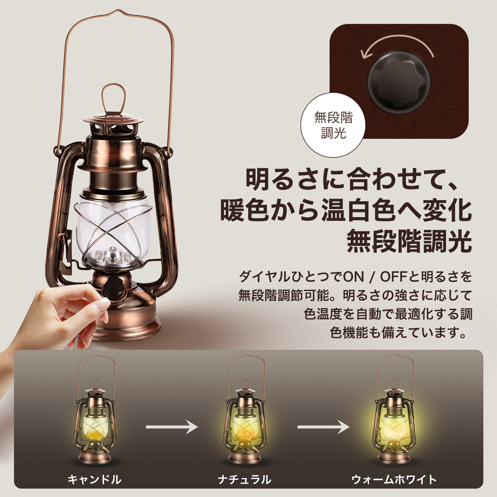 KO263 ランタンLED 電池式 1台 RABLISS 【通販モノタロウ】