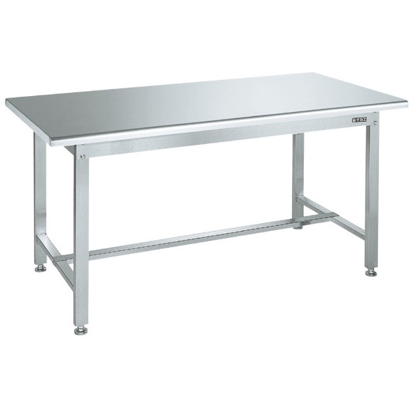 サカエ ステンレス作業台 H740MM(SUS304) SUS3-187N (087085) 送料無料 サカエ ステンレス作業台 SUS430 幅1500×奥行750×高さ800mm
