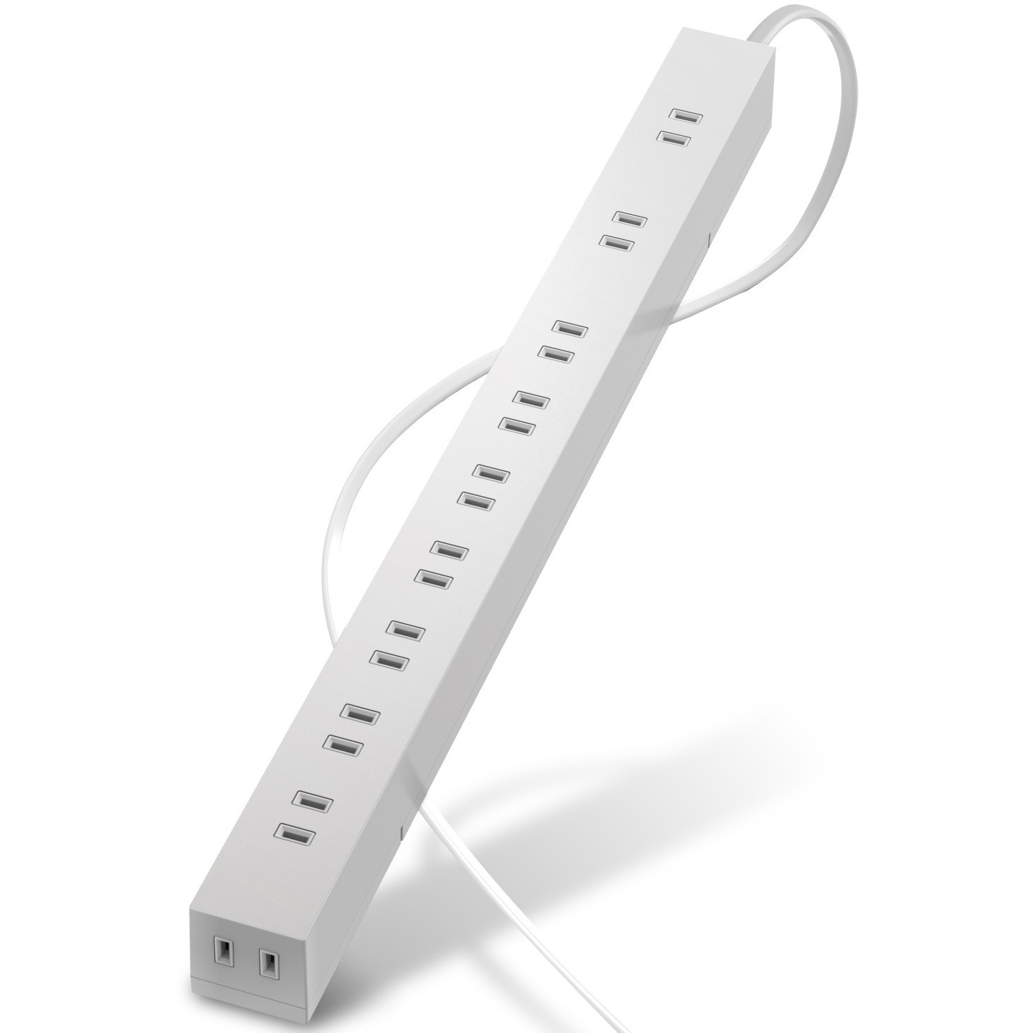 ECT-0101WH OAタップ 10個口 スイッチ無し ホコリシャッター付