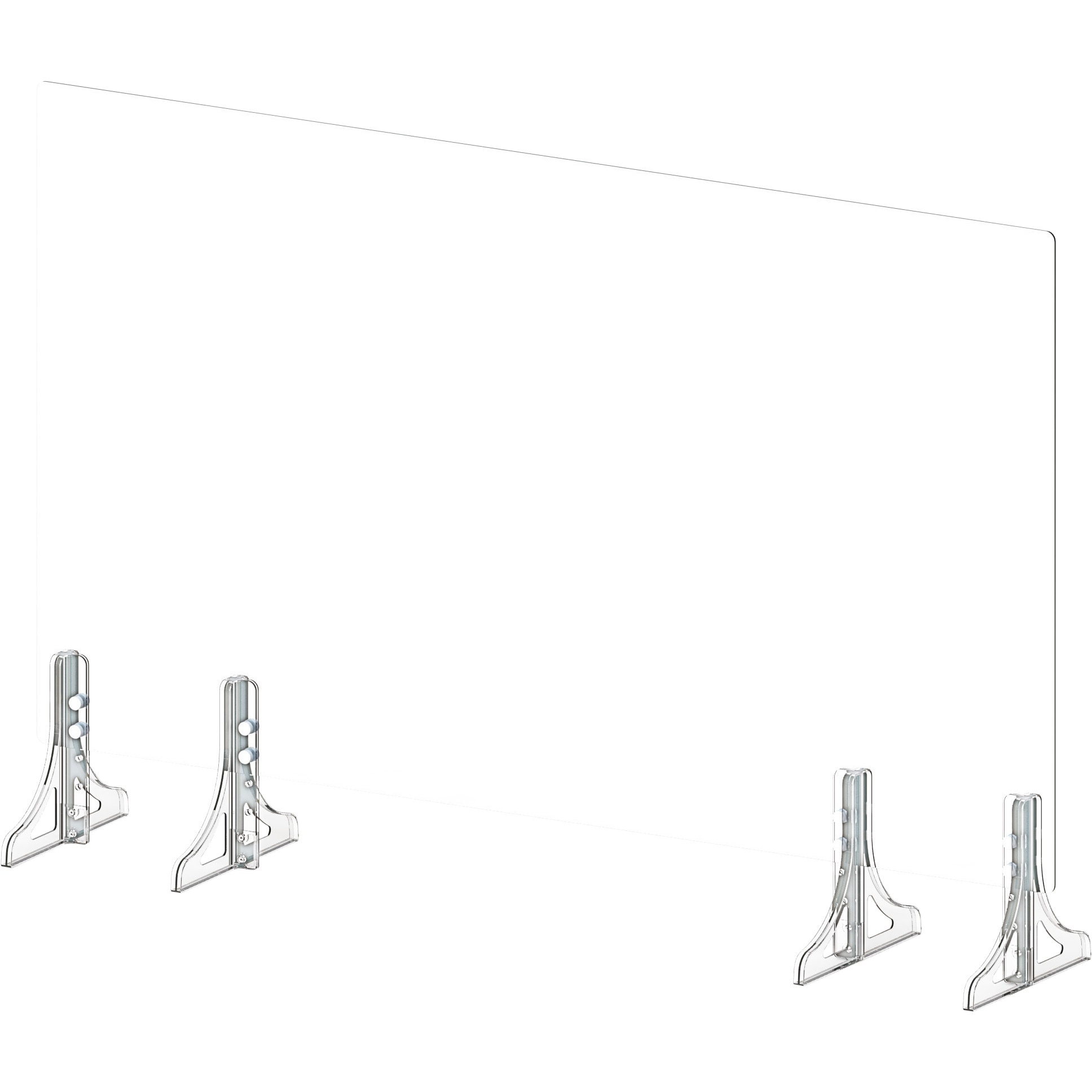 00302387 透明度そのまま ! 再生エコ・アクリルパーテーション 三和製作所 質量3.6kg 高さ740～800mm
