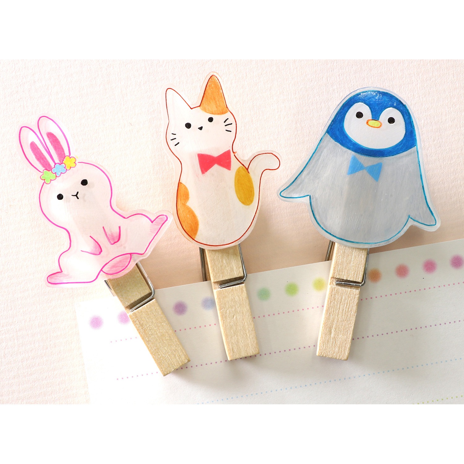 プラ板クリップ ハンドメイドキット プラバン 木製クリップ 1セット アーテック 学校教材 教育玩具 通販サイトmonotaro