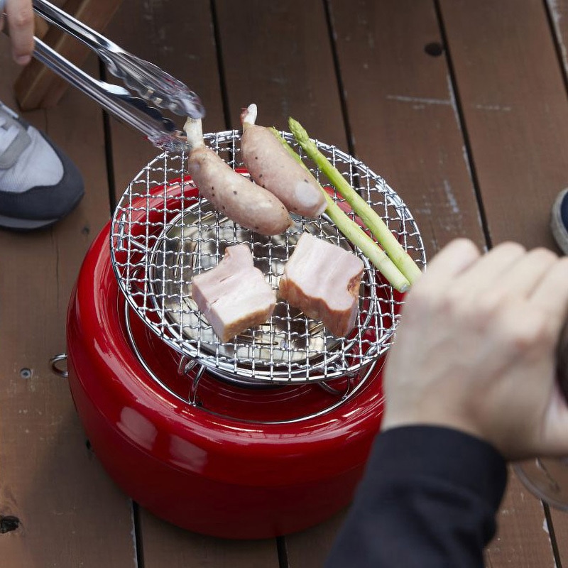 最終値下げ　カセットコンロ SAG-HB01(R) レッド SAG-HB01(R) ポータブルガスカセットコンロ ヒバリン Aladdin